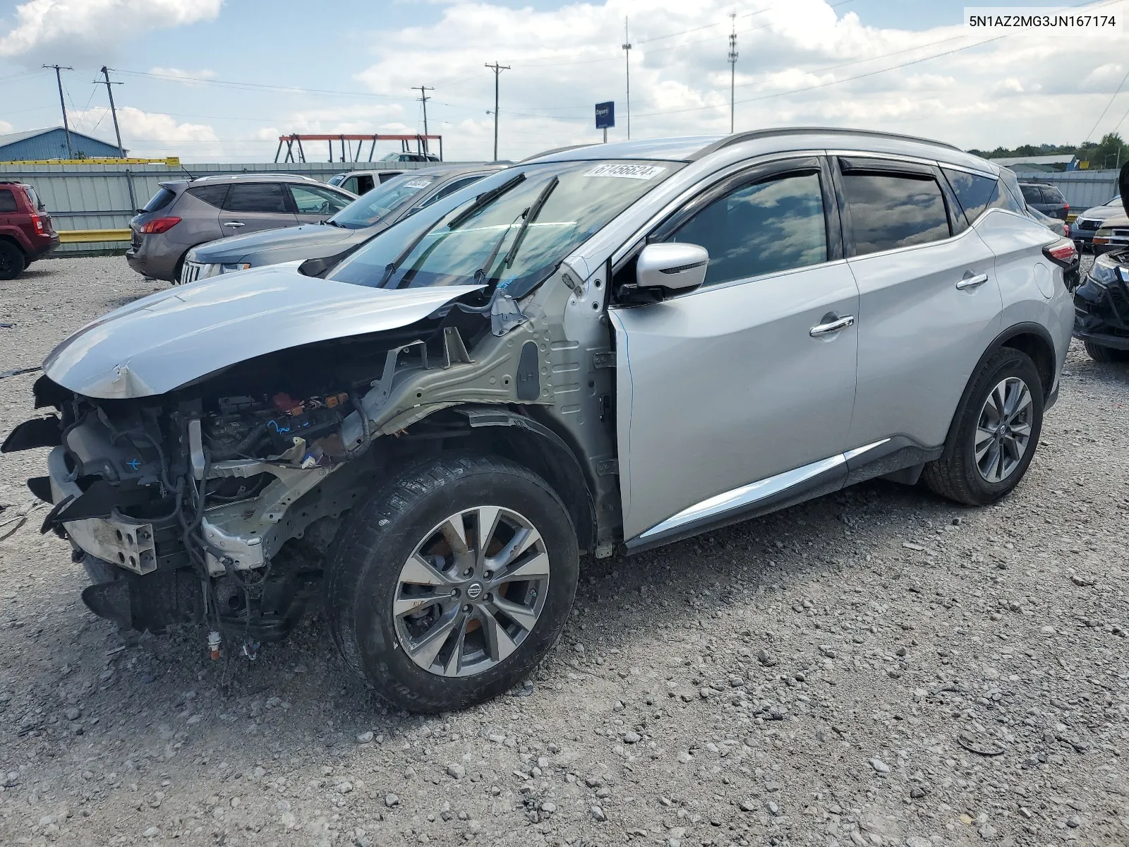 2018 Nissan Murano S VIN: 5N1AZ2MG3JN167174 Lot: 67456624