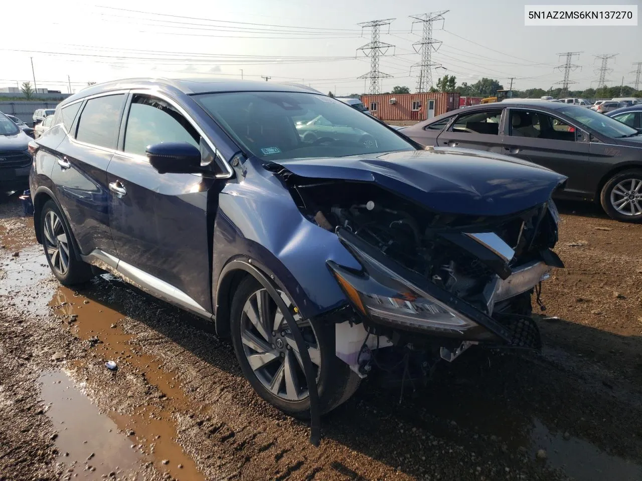 2019 Nissan Murano S VIN: 5N1AZ2MS6KN137270 Lot: 60669144