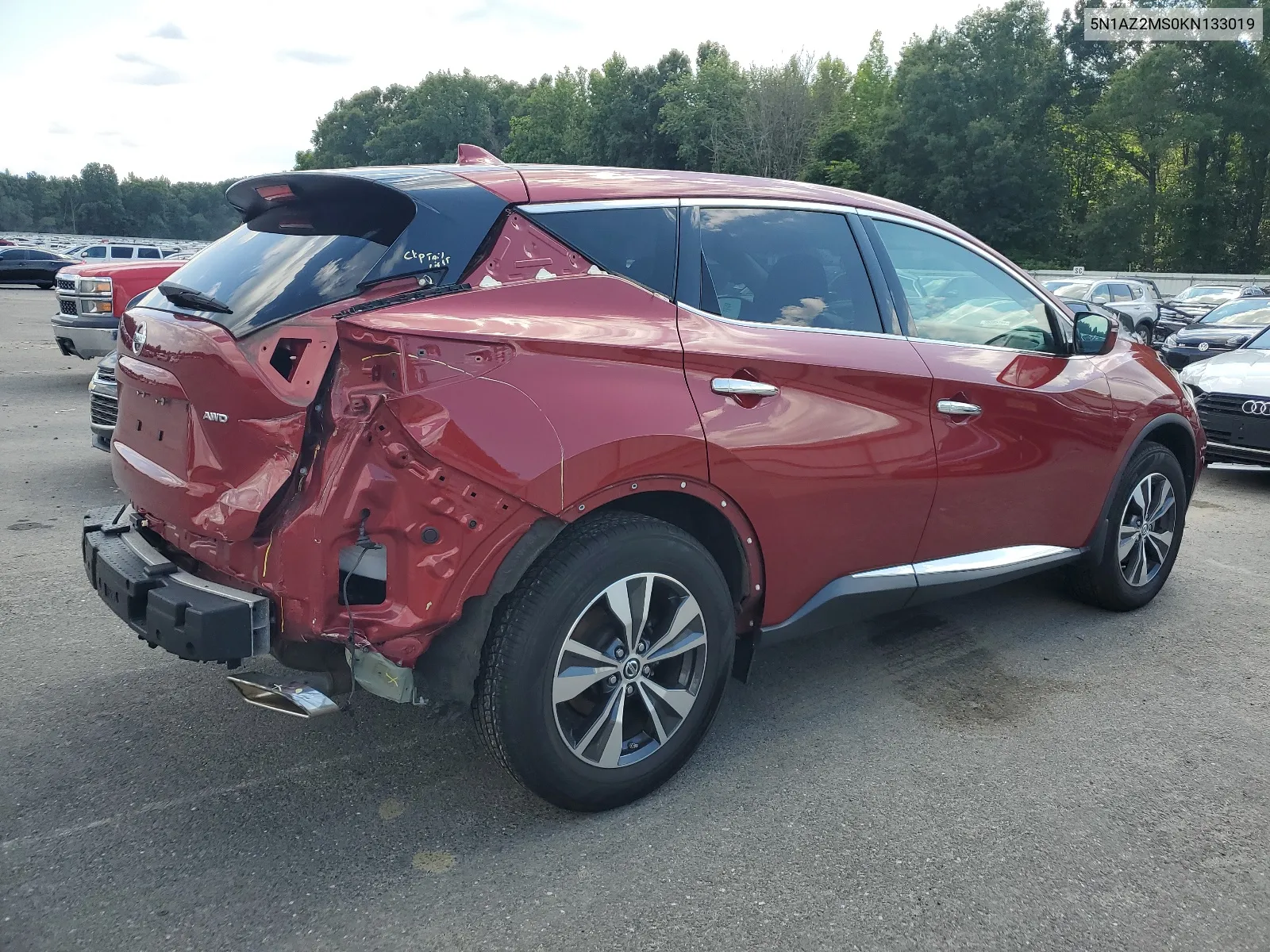 5N1AZ2MS0KN133019 2019 Nissan Murano S