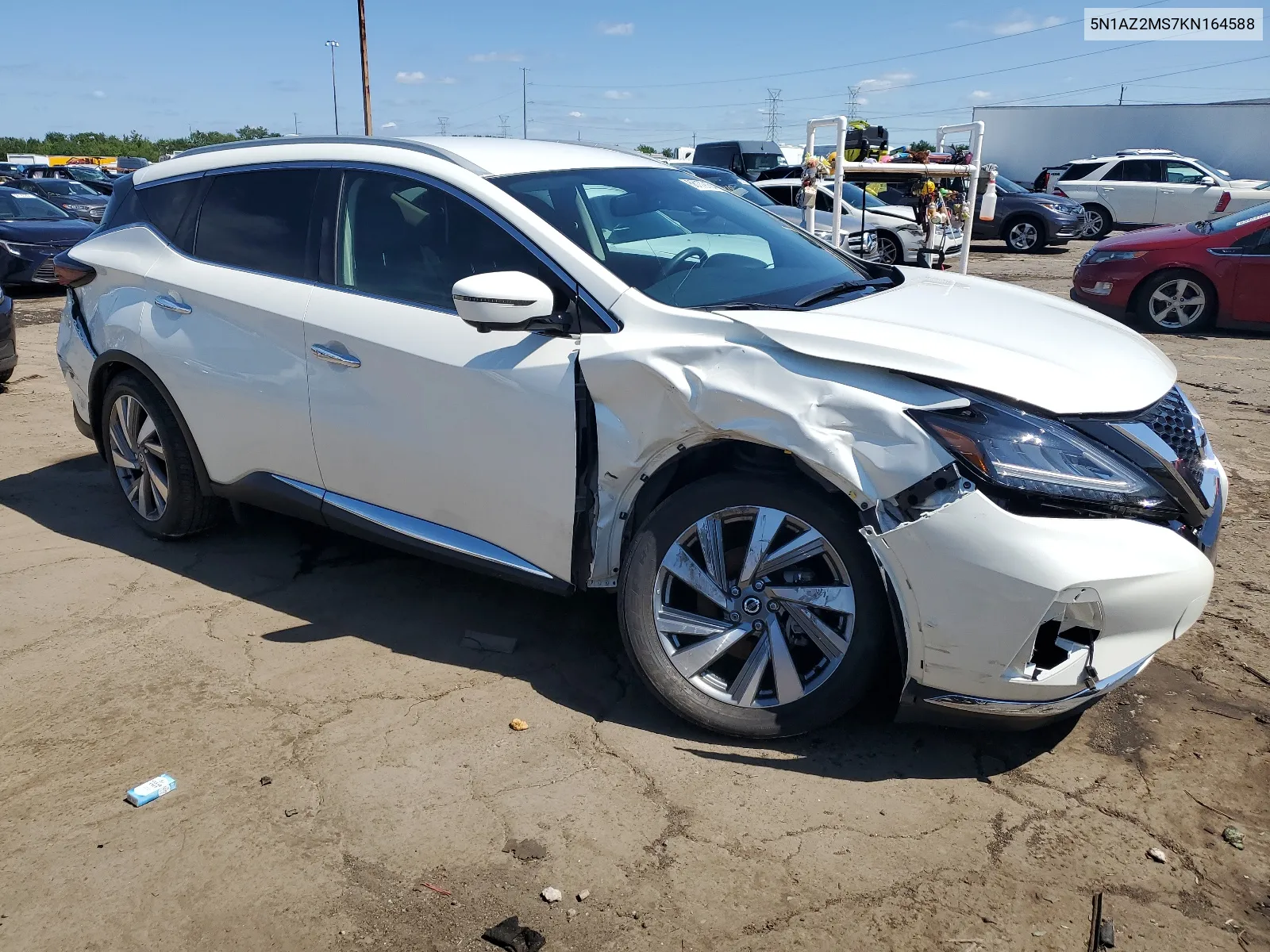 2019 Nissan Murano S VIN: 5N1AZ2MS7KN164588 Lot: 66179154