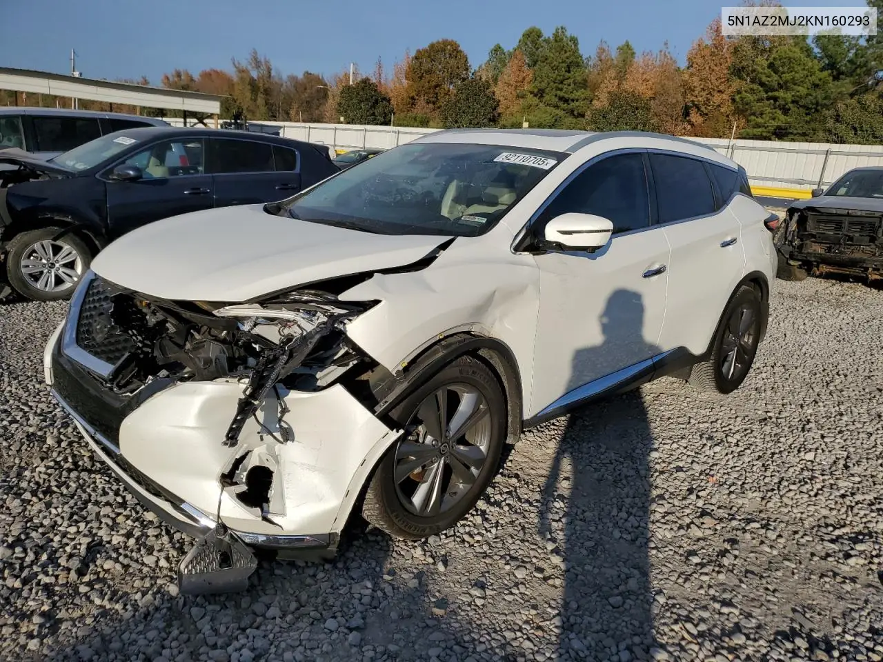 5N1AZ2MJ2KN160293 2019 Nissan Murano S