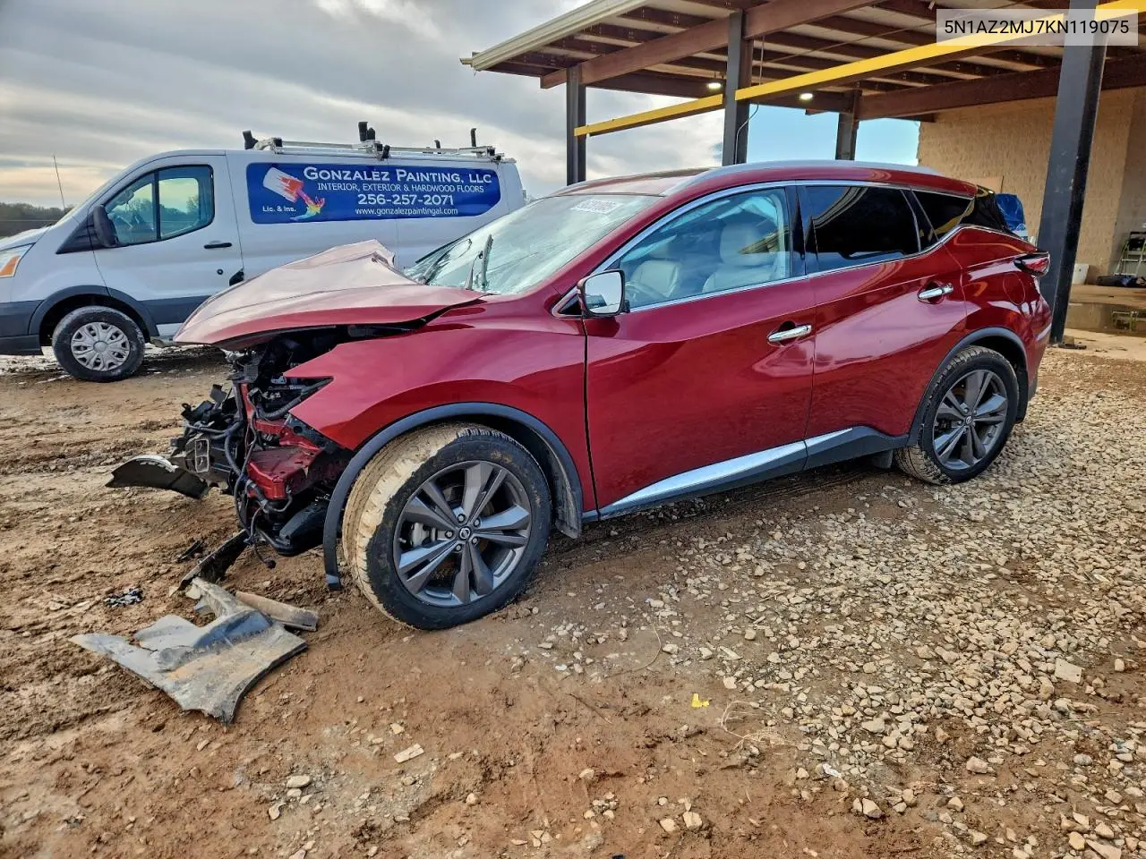 5N1AZ2MJ7KN119075 2019 Nissan Murano S