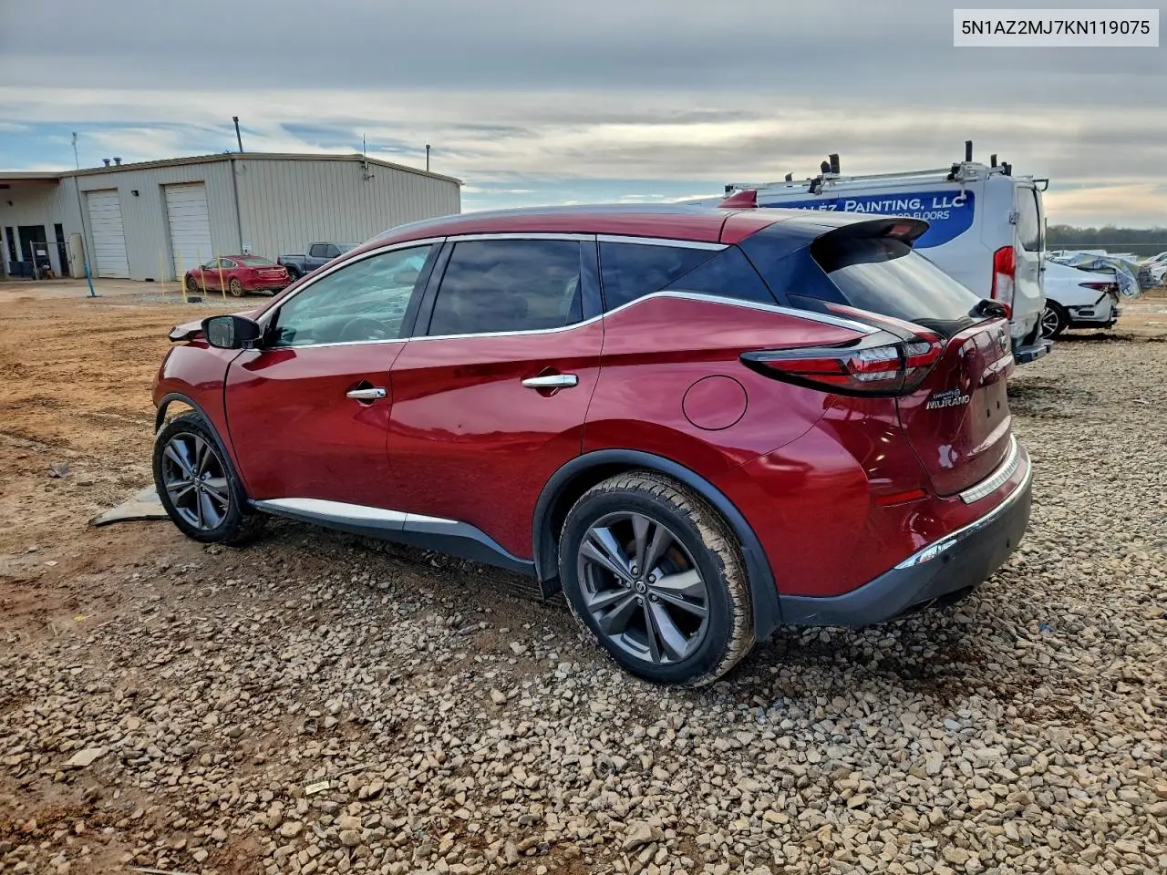 5N1AZ2MJ7KN119075 2019 Nissan Murano S