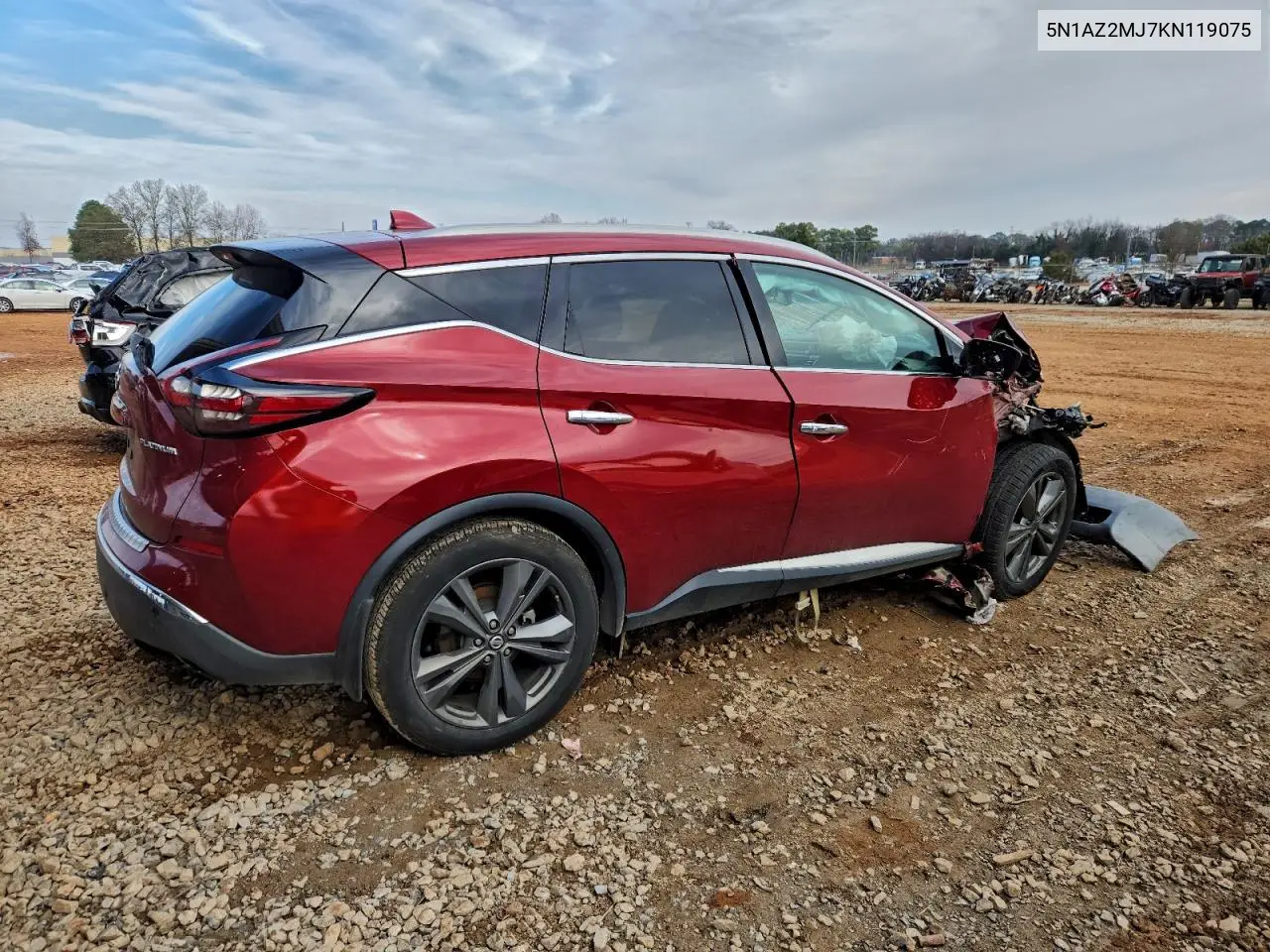 5N1AZ2MJ7KN119075 2019 Nissan Murano S
