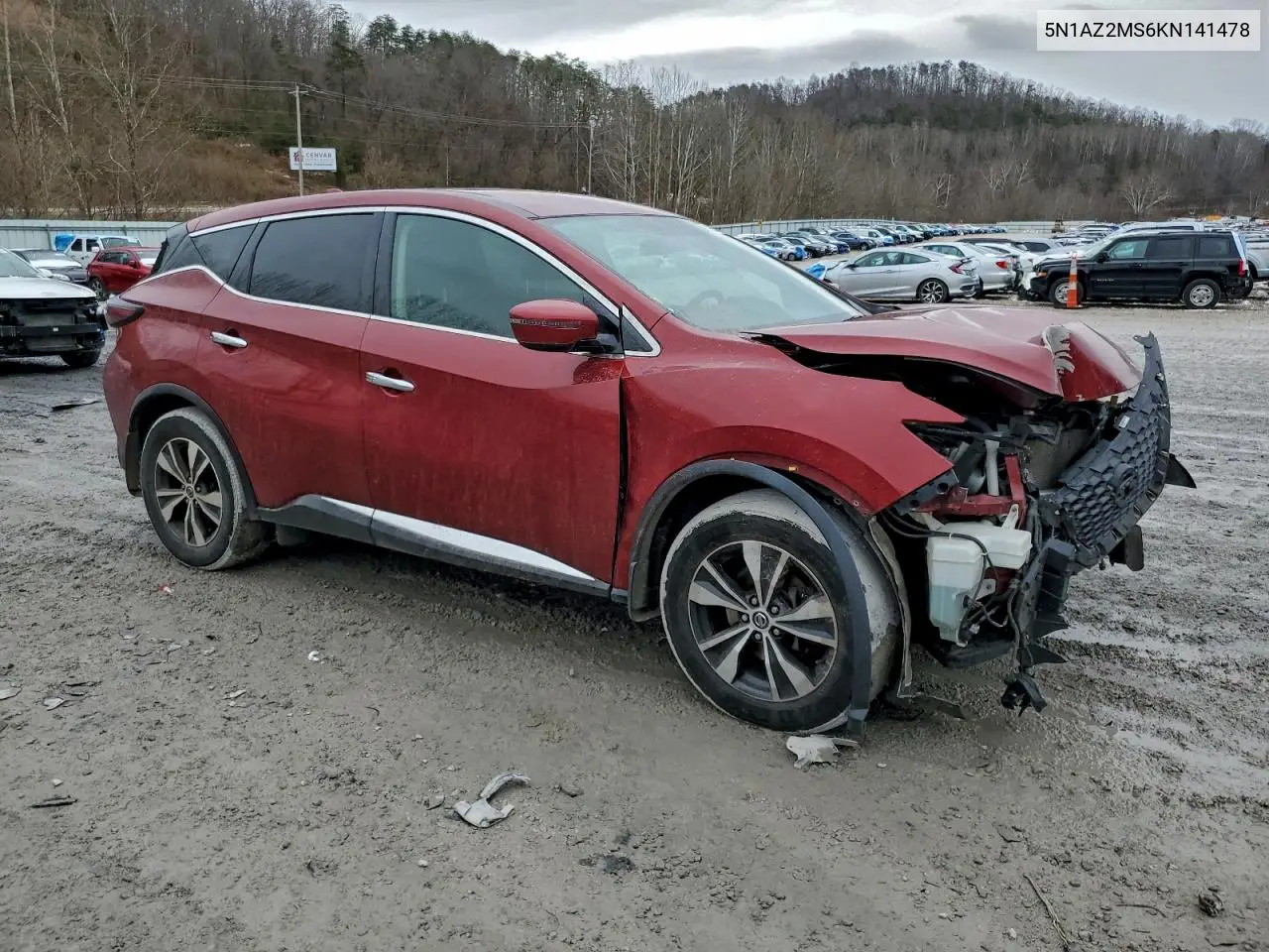5N1AZ2MS6KN141478 2019 Nissan Murano S