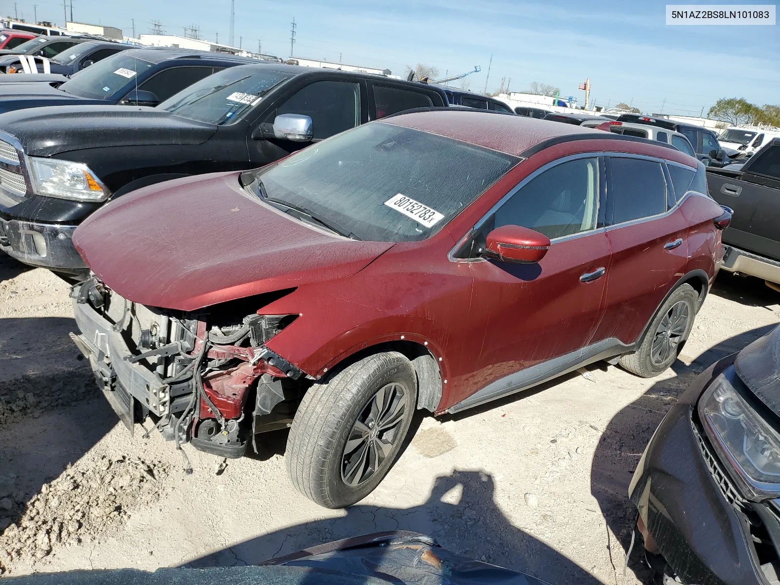 5N1AZ2BS8LN101083 2020 Nissan Murano Sv