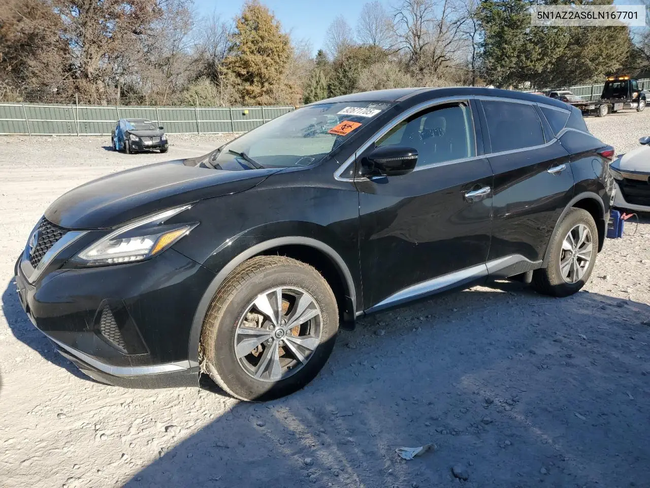 5N1AZ2AS6LN167701 2020 Nissan Murano S