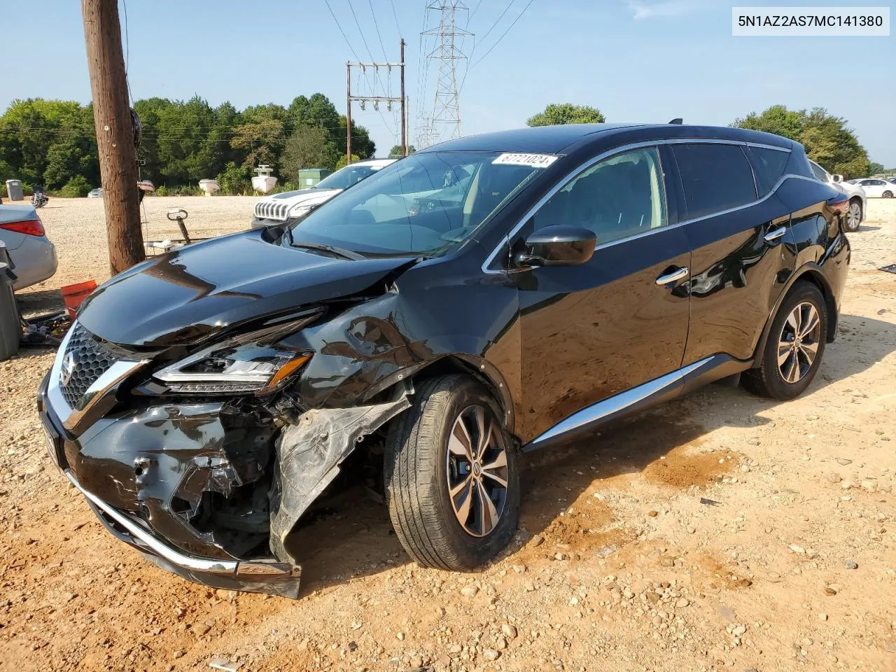 2021 Nissan Murano S VIN: 5N1AZ2AS7MC141380 Lot: 67721024