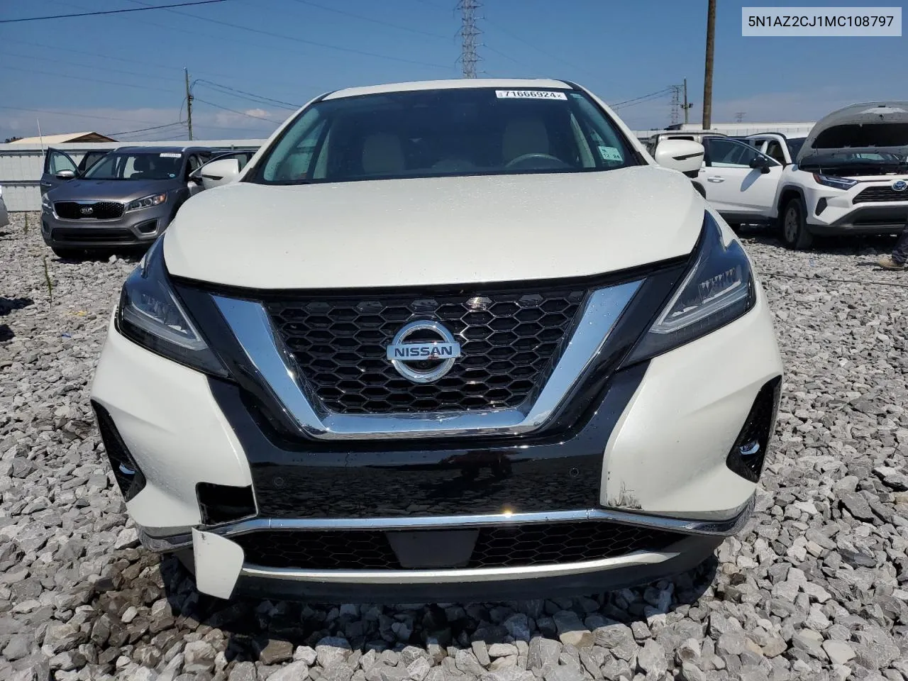 2021 Nissan Murano Sl VIN: 5N1AZ2CJ1MC108797 Lot: 71666924