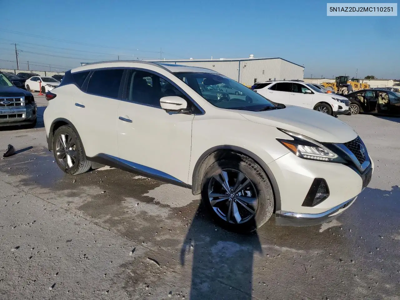 5N1AZ2DJ2MC110251 2021 Nissan Murano Platinum