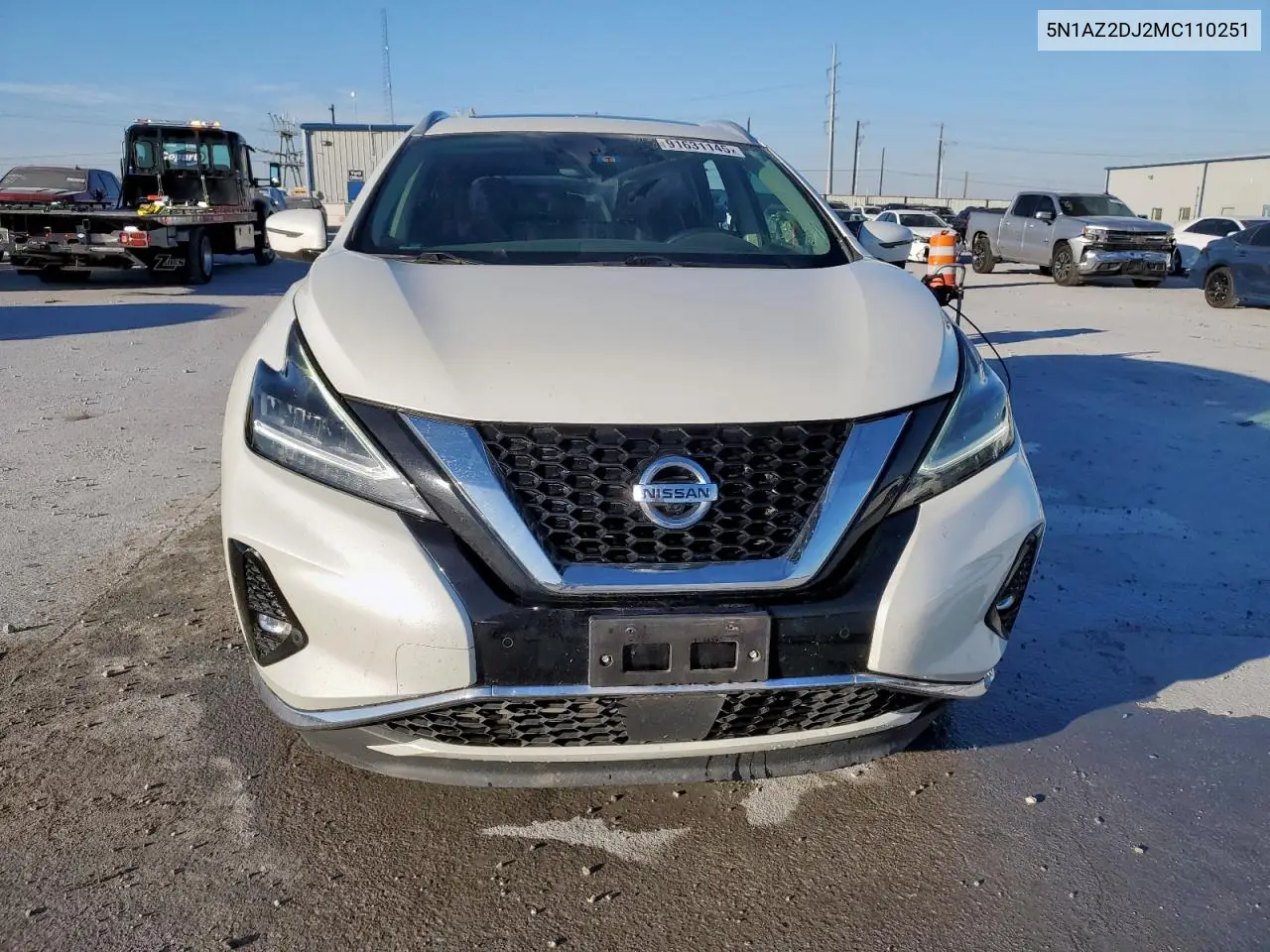 5N1AZ2DJ2MC110251 2021 Nissan Murano Platinum
