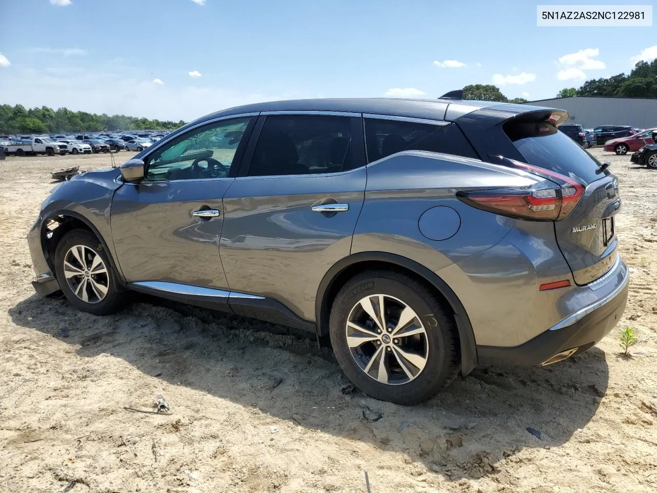 2022 Nissan Murano S VIN: 5N1AZ2AS2NC122981 Lot: 56567474