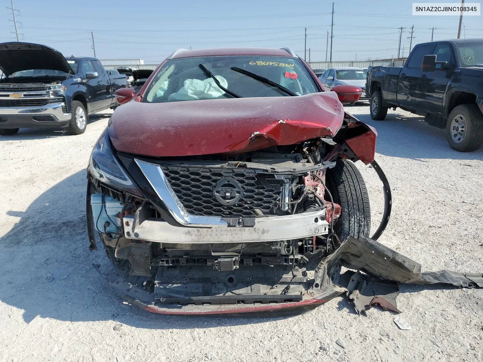 5N1AZ2CJ8NC108345 2022 Nissan Murano Sl