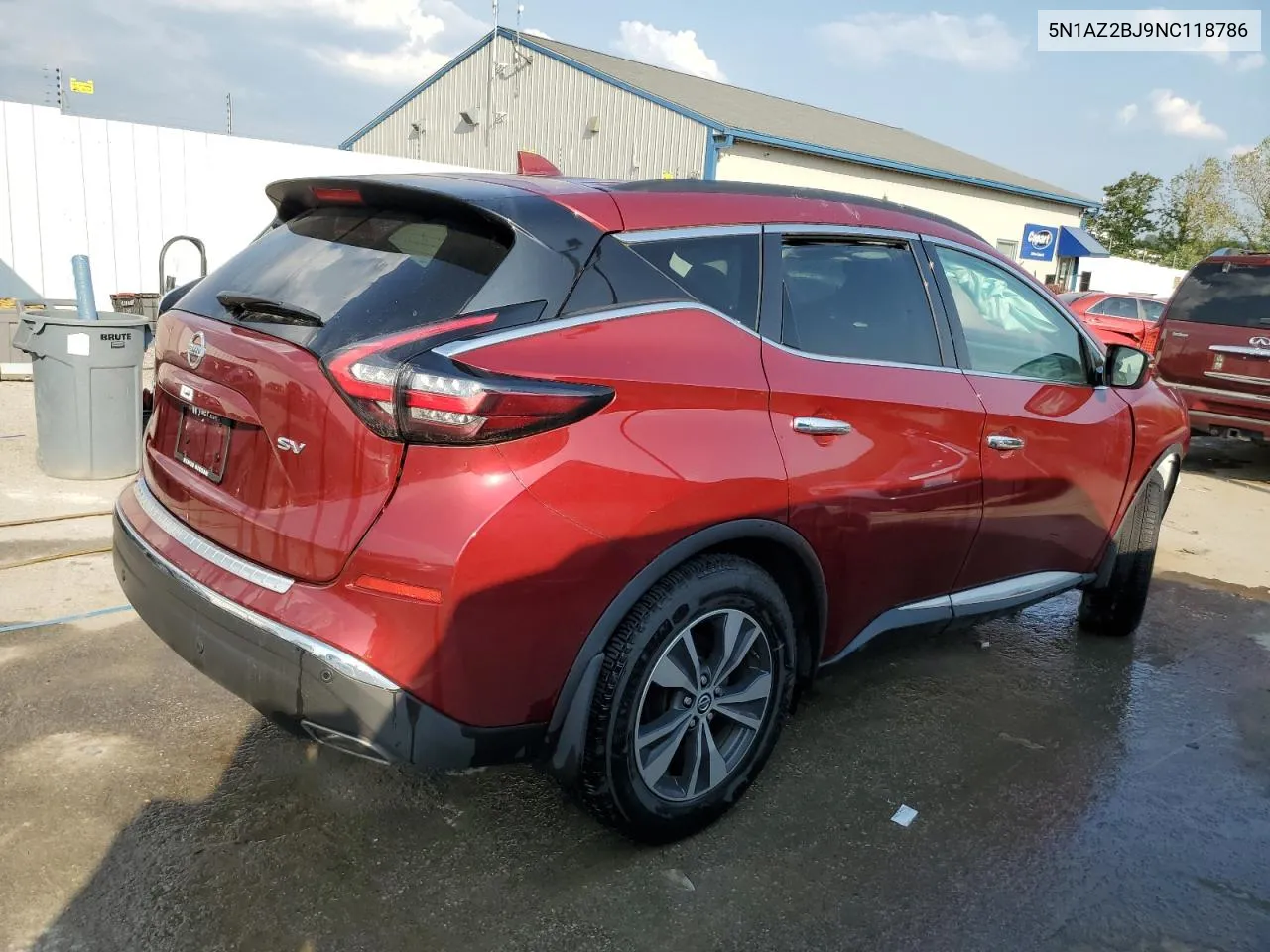 2022 Nissan Murano Sv VIN: 5N1AZ2BJ9NC118786 Lot: 69527214