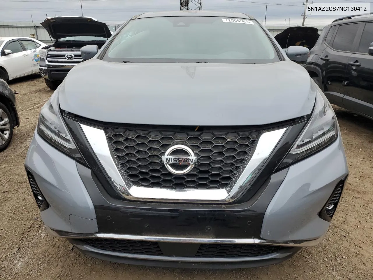 2022 Nissan Murano Sl VIN: 5N1AZ2CS7NC130412 Lot: 72806584