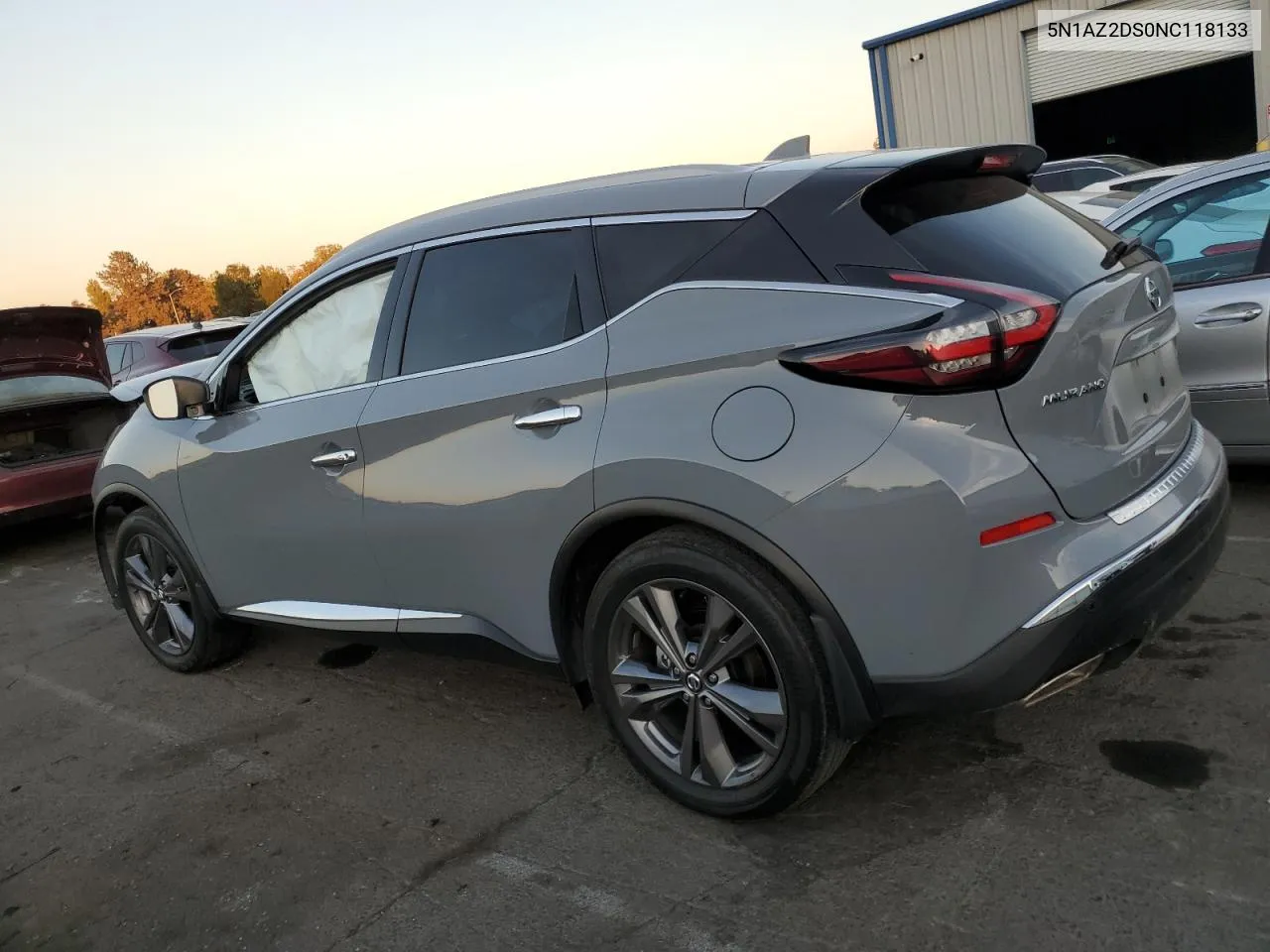 2022 Nissan Murano Platinum VIN: 5N1AZ2DS0NC118133 Lot: 72855214