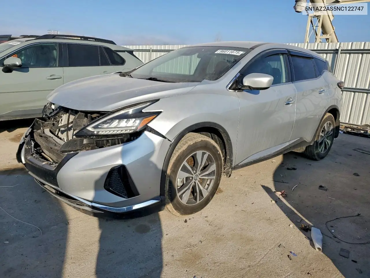 5N1AZ2AS5NC122747 2022 Nissan Murano S