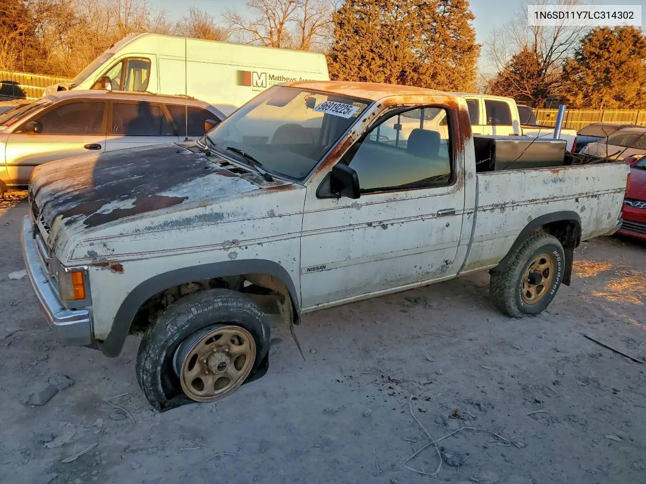 1N6SD11Y7LC314302 1990 Nissan D21 Short Bed