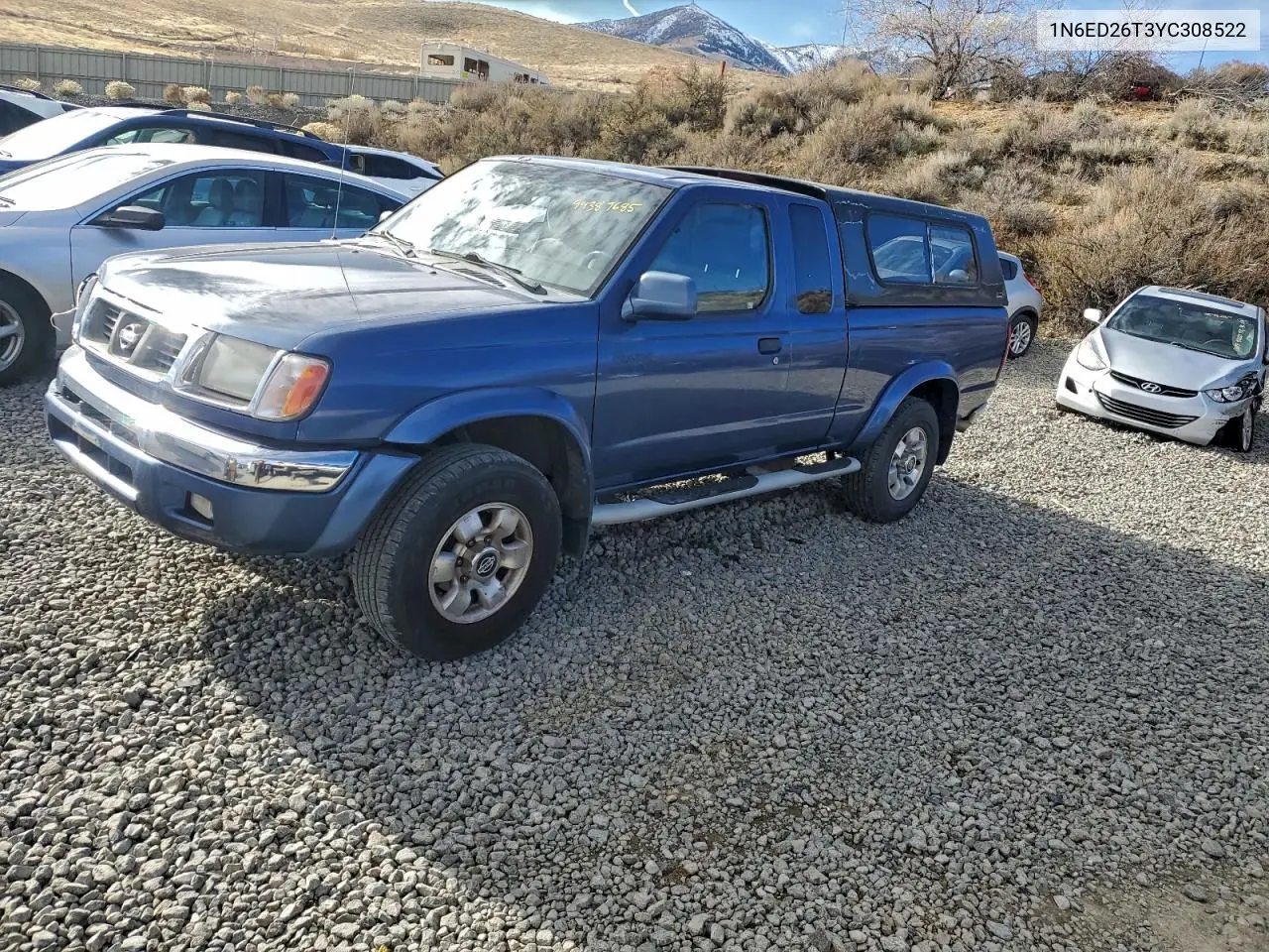 1N6ED26T3YC308522 2000 Nissan Frontier King Cab Xe