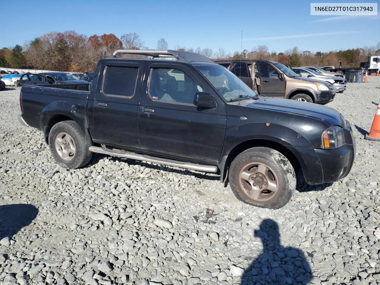 1N6ED27T01C317943 2001 Nissan Frontier Crew Cab Xe