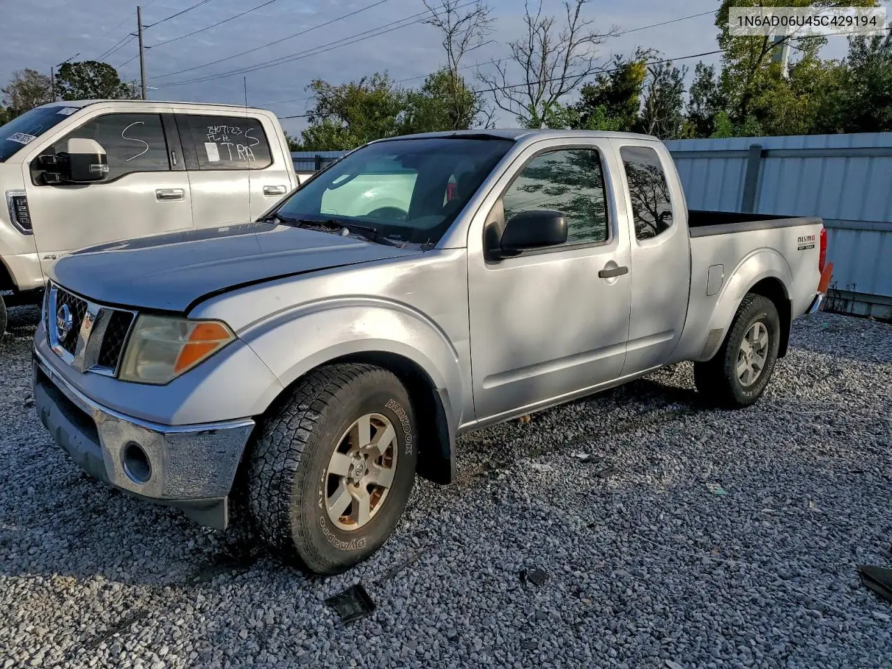 1N6AD06U45C429194 2005 Nissan Frontier King Cab Le