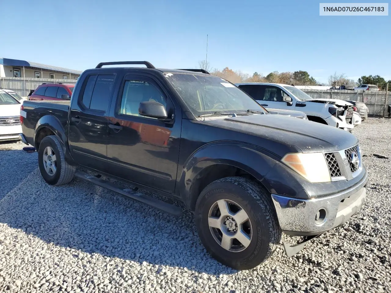1N6AD07U26C467183 2006 Nissan Frontier Crew Cab Le