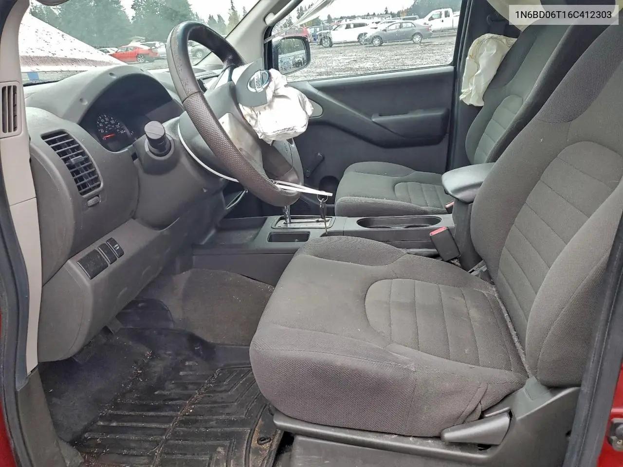 1N6BD06T16C412303 2006 Nissan Frontier King Cab Xe