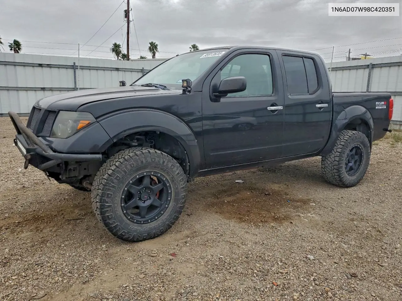 1N6AD07W98C420351 2008 Nissan Frontier Crew Cab Le