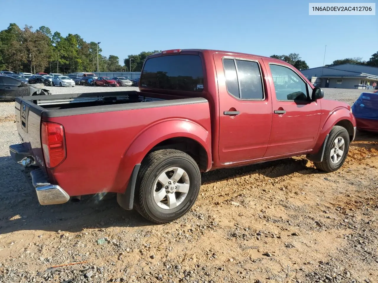 1N6AD0EV2AC412706 2010 Nissan Frontier Crew Cab Se