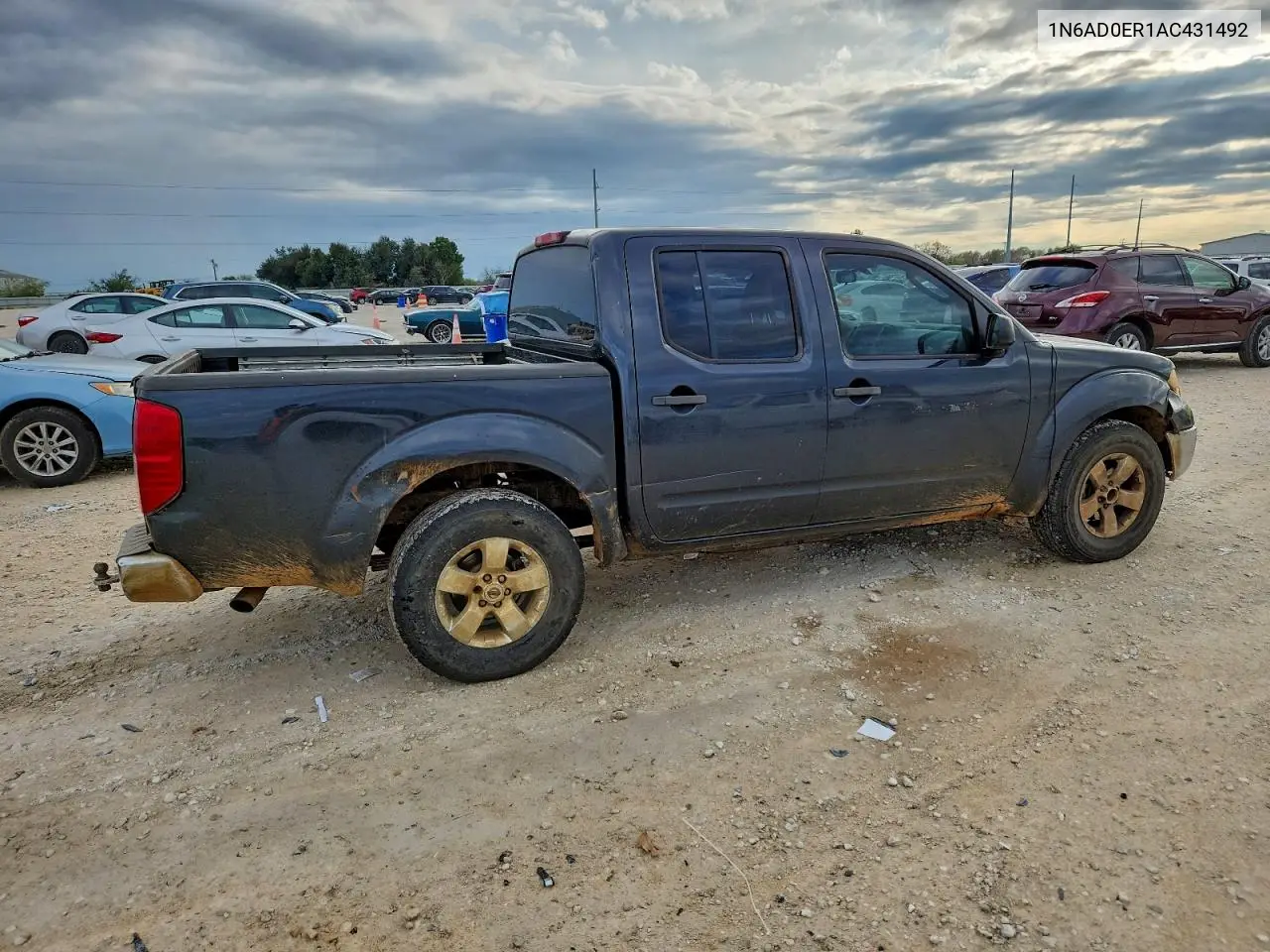 1N6AD0ER1AC431492 2010 Nissan Frontier Crew Cab Se