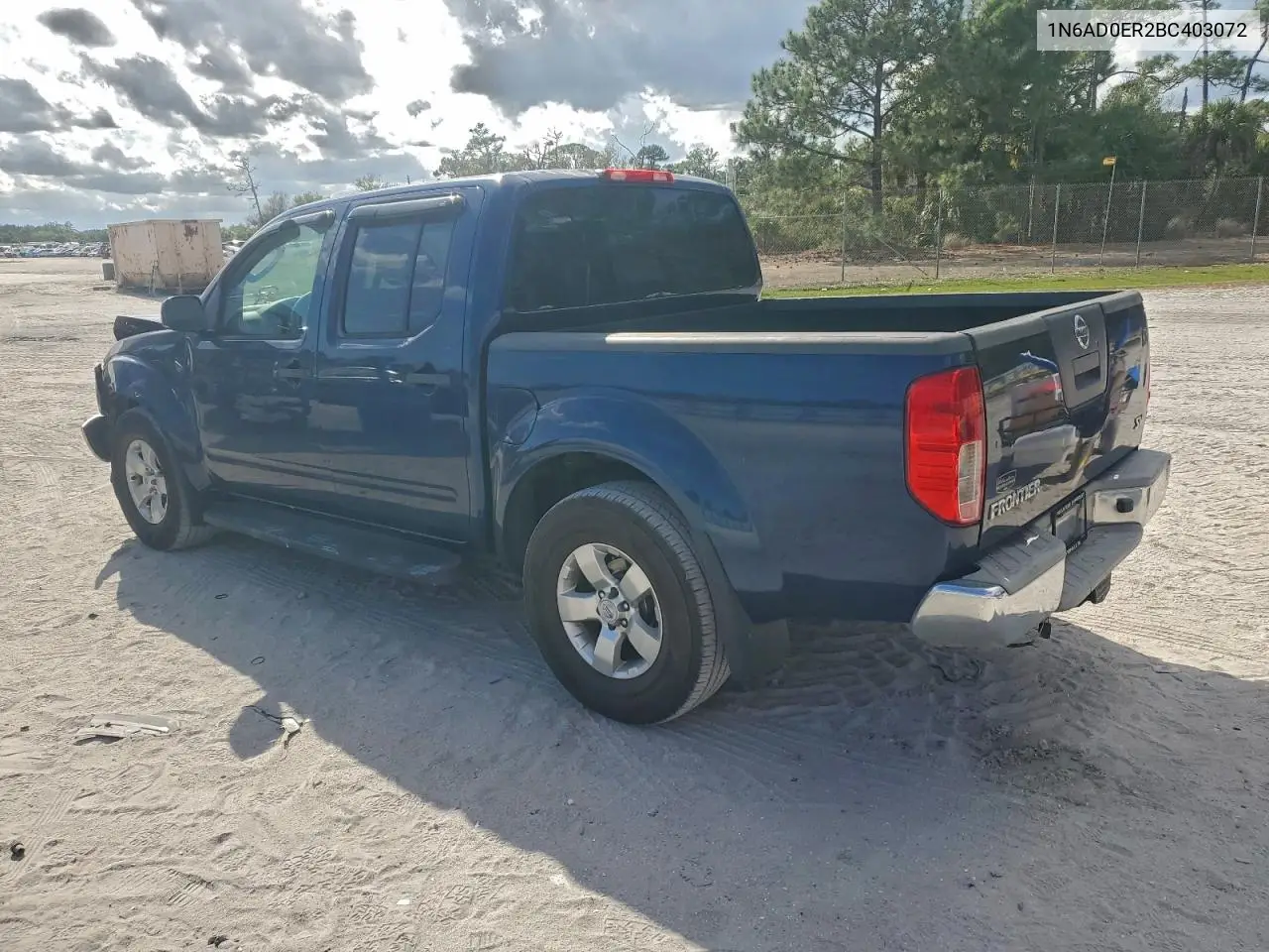 1N6AD0ER2BC403072 2011 Nissan Frontier S