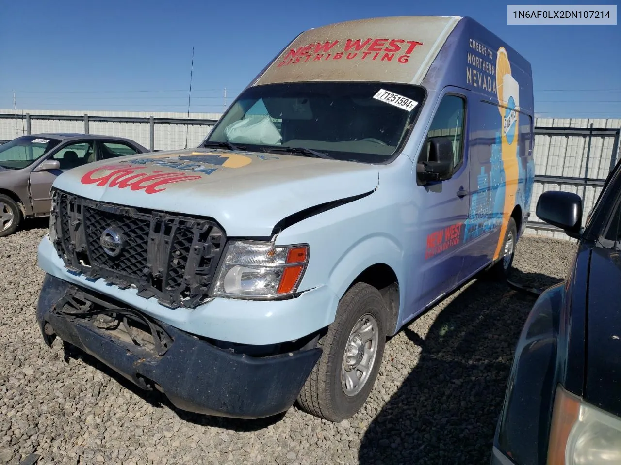 1N6AF0LX2DN107214 2013 Nissan Nv 2500