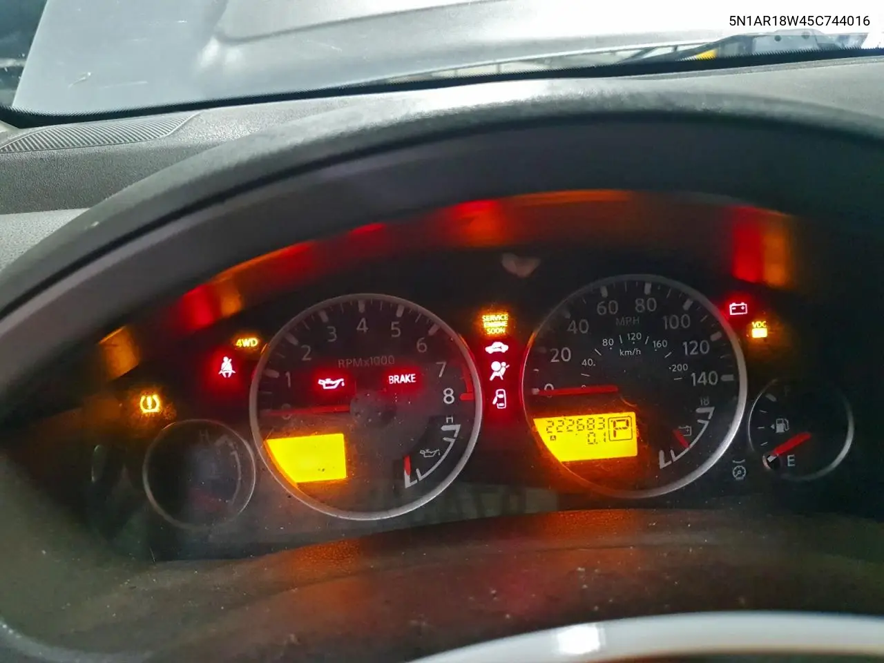 5N1AR18W45C744016 2005 Niss Pathfinder Xe