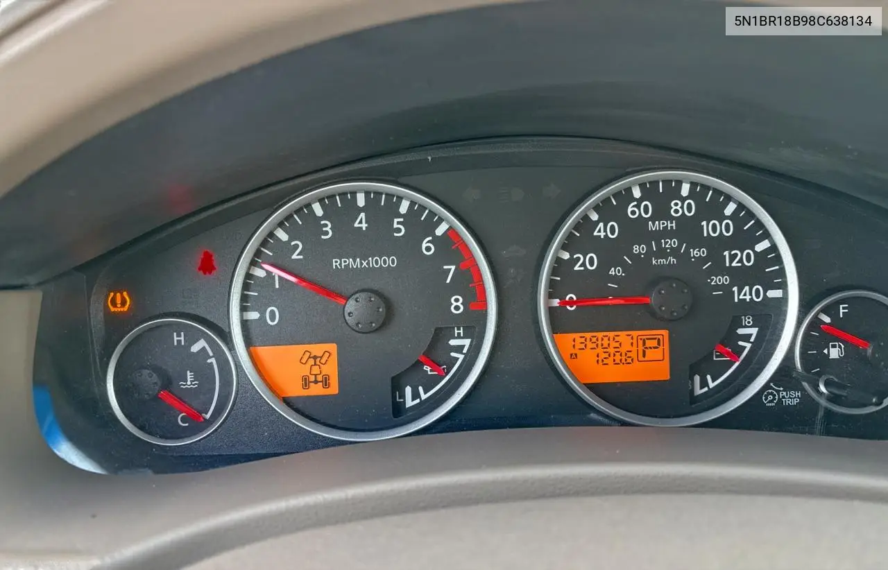 5N1BR18B98C638134 2008 Nissan Pathfinder Le