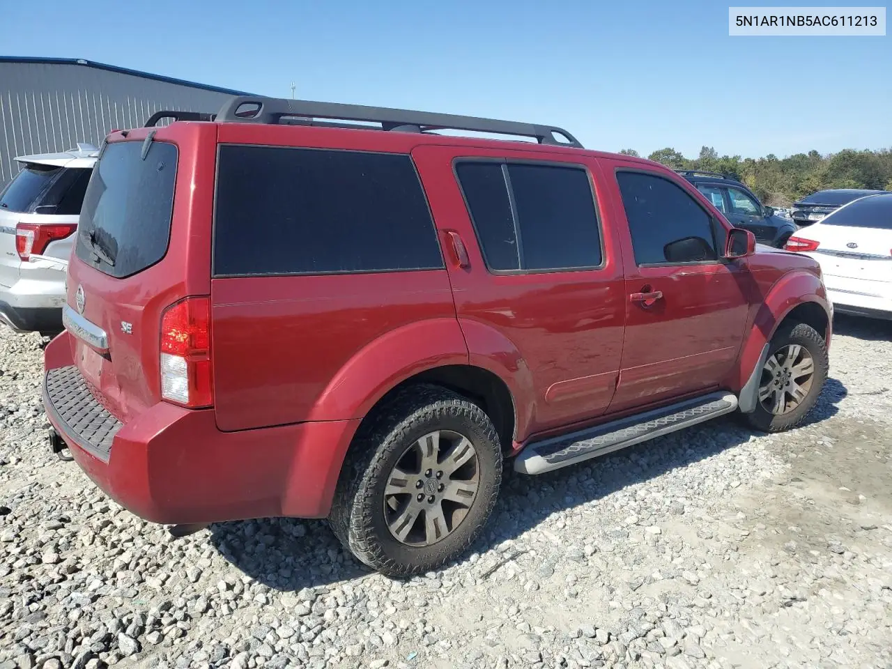 5N1AR1NB5AC611213 2010 Nissan Pathfinder S