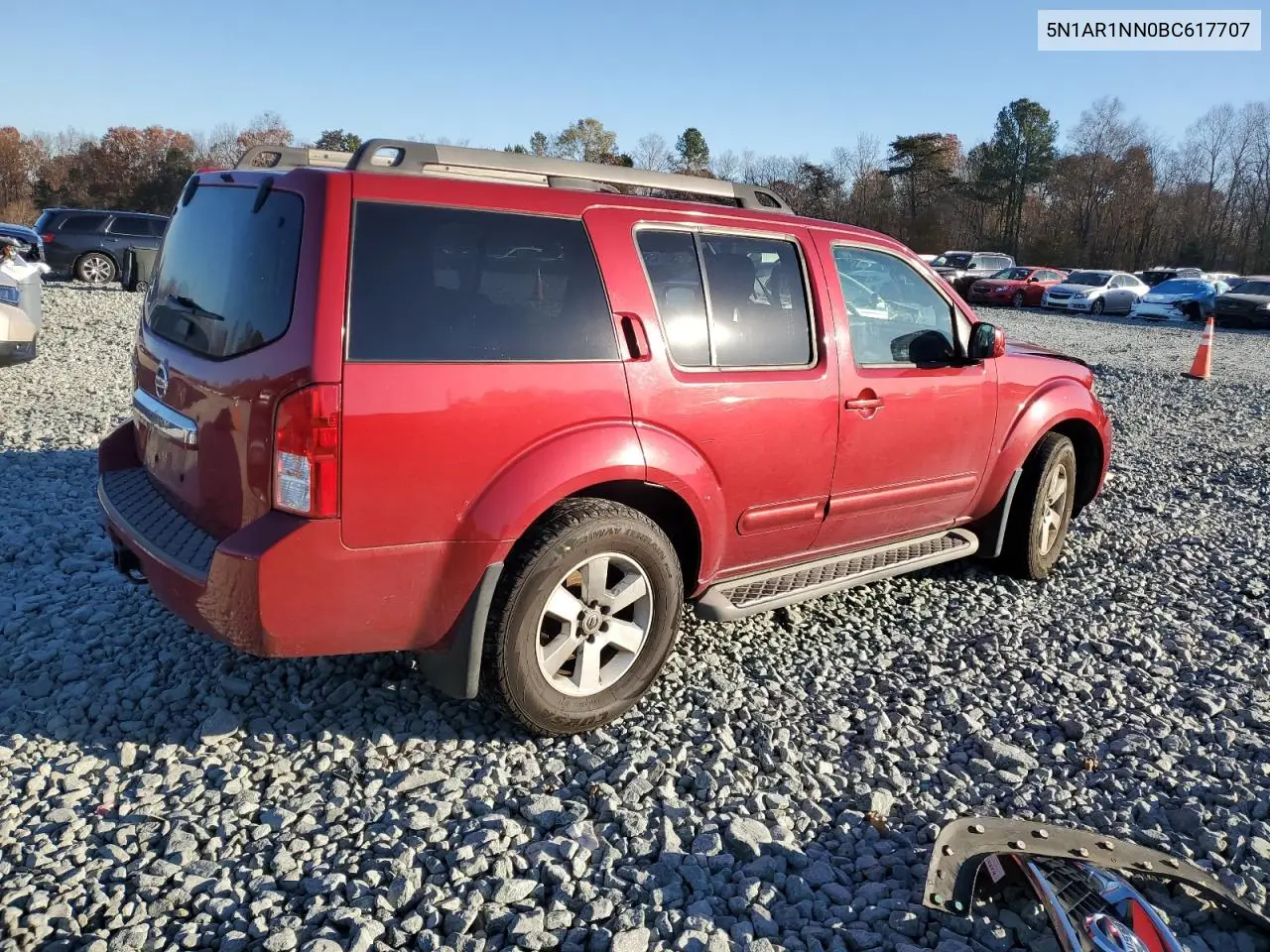5N1AR1NN0BC617707 2011 Nissan Pathfinder S