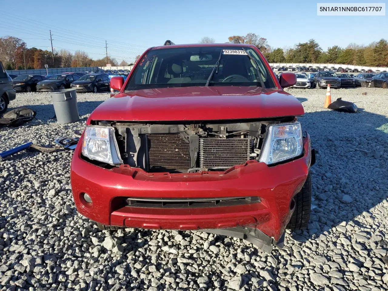 5N1AR1NN0BC617707 2011 Nissan Pathfinder S