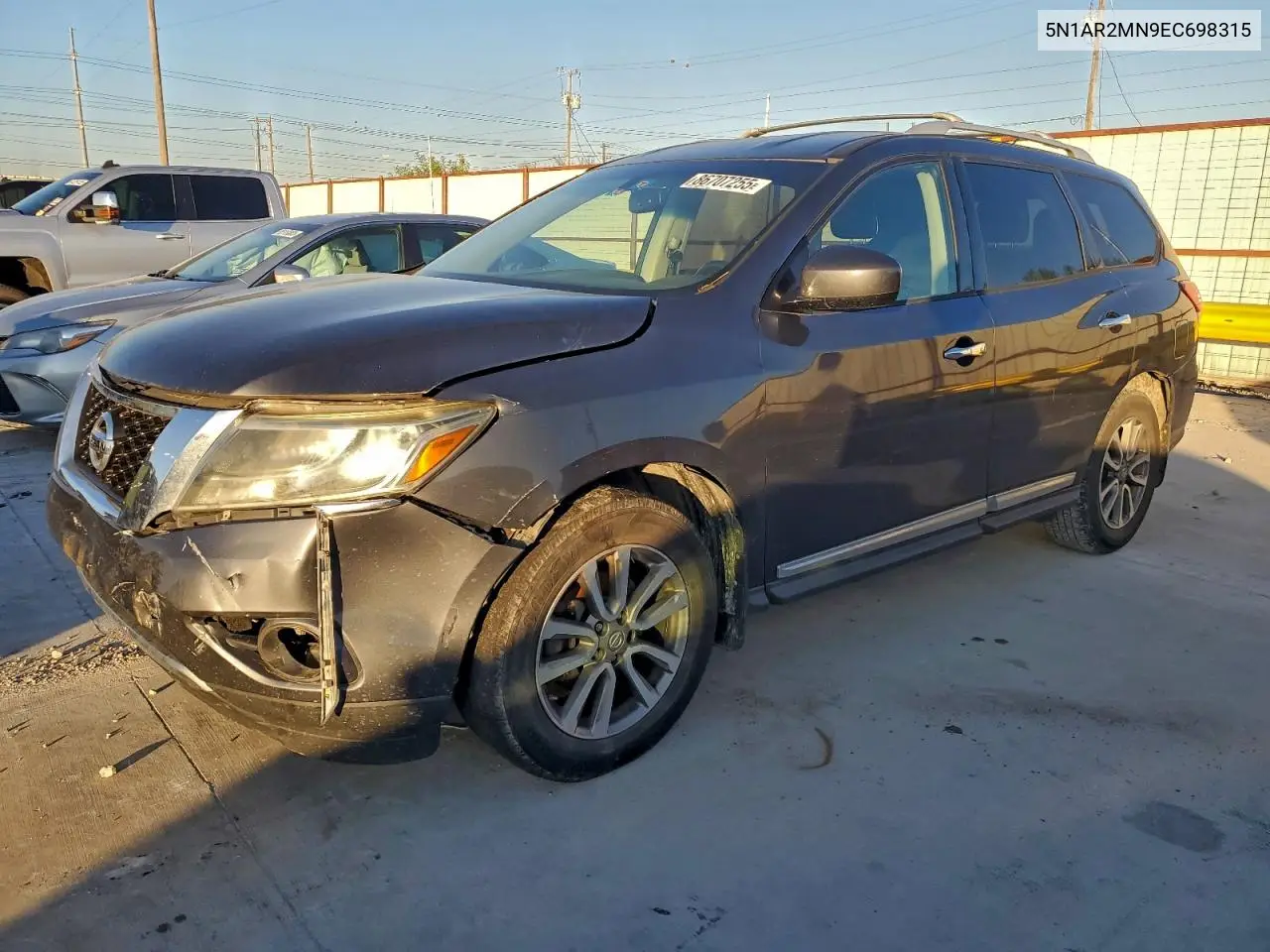 5N1AR2MN9EC698315 2014 Nissan Pathfinder S