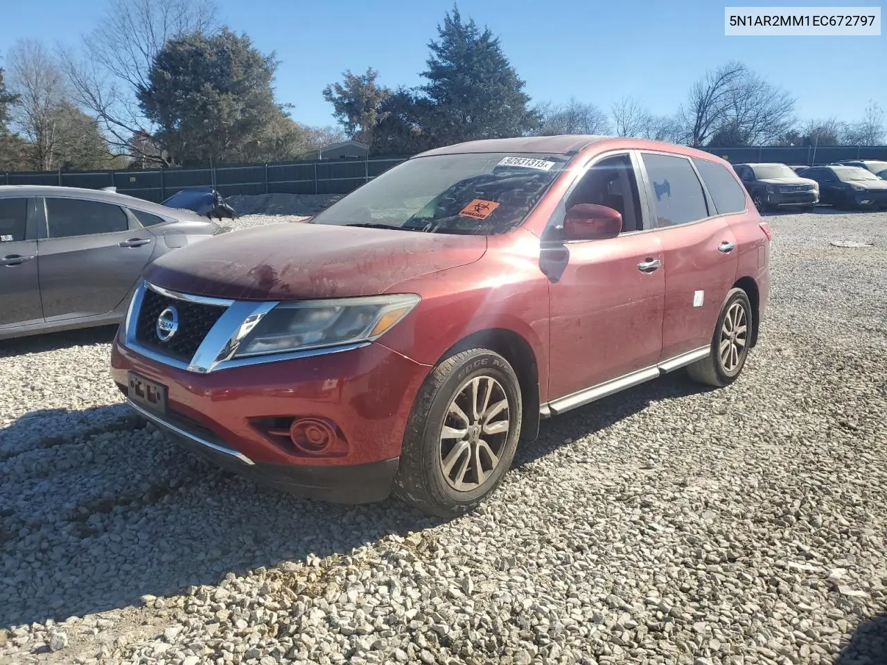5N1AR2MM1EC672797 2014 Nissan Pathfinder S