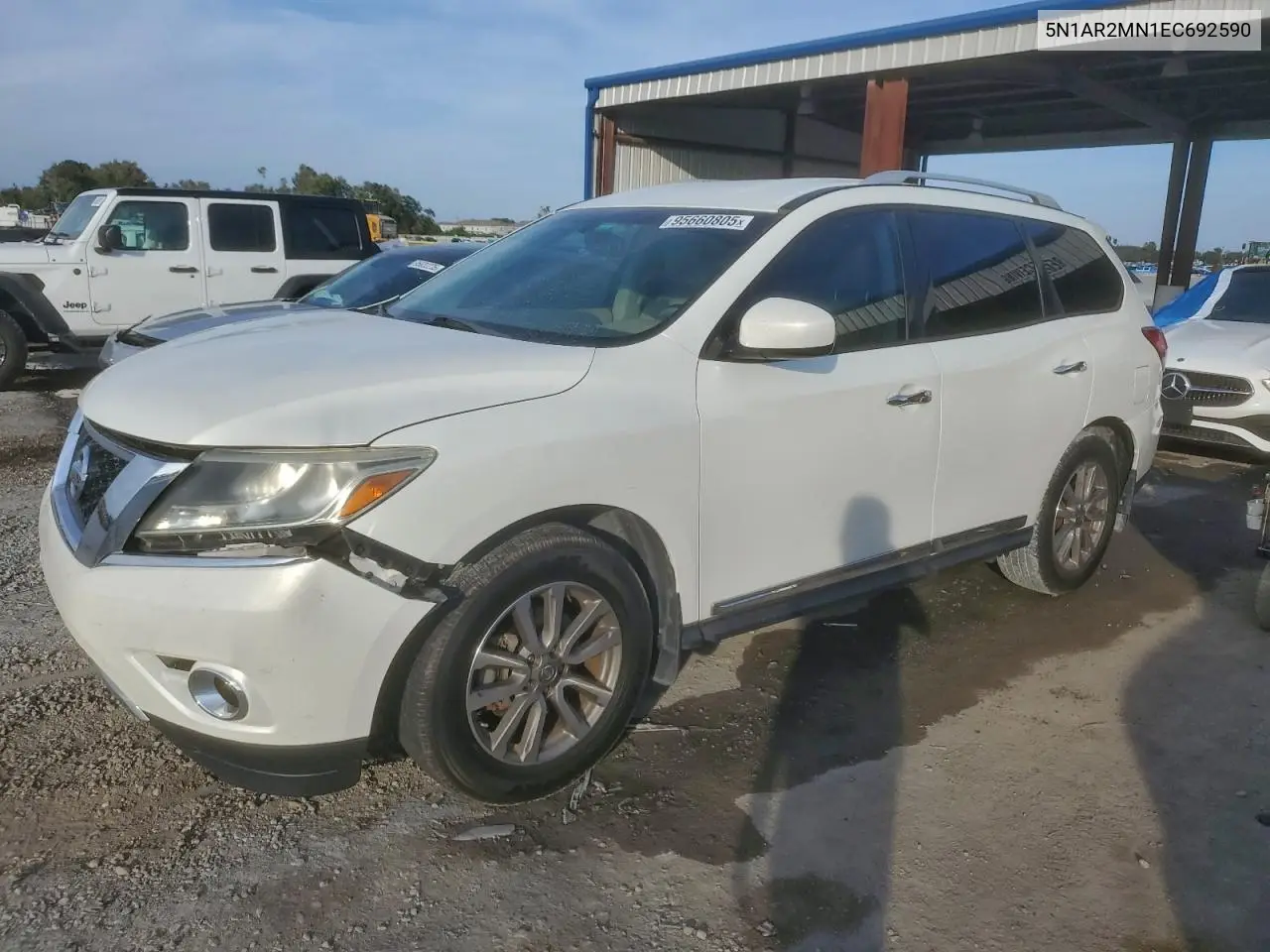 5N1AR2MN1EC692590 2014 Nissan Pathfinder S