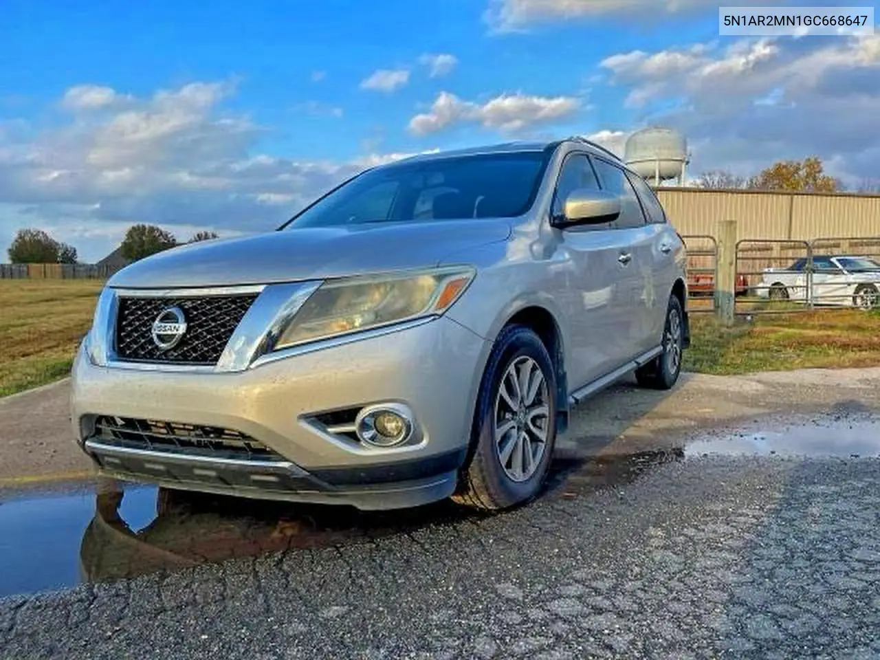 5N1AR2MN1GC668647 2016 Nissan Pathfinder S