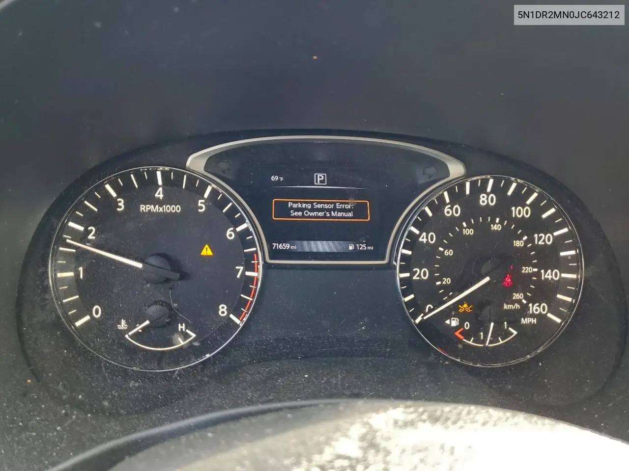 5N1DR2MN0JC643212 2018 Nissan Pathfinder S