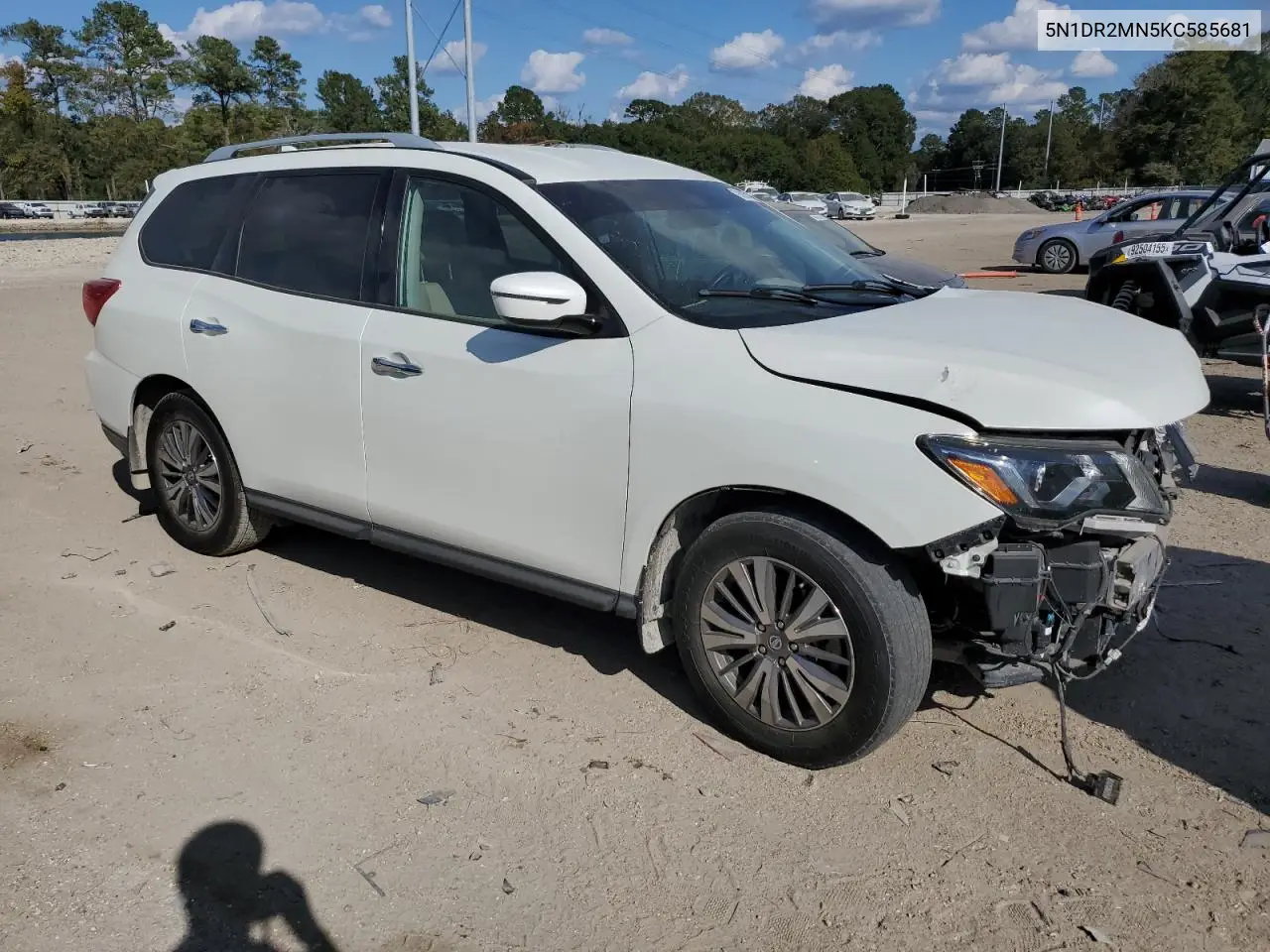 5N1DR2MN5KC585681 2019 Nissan Pathfinder S