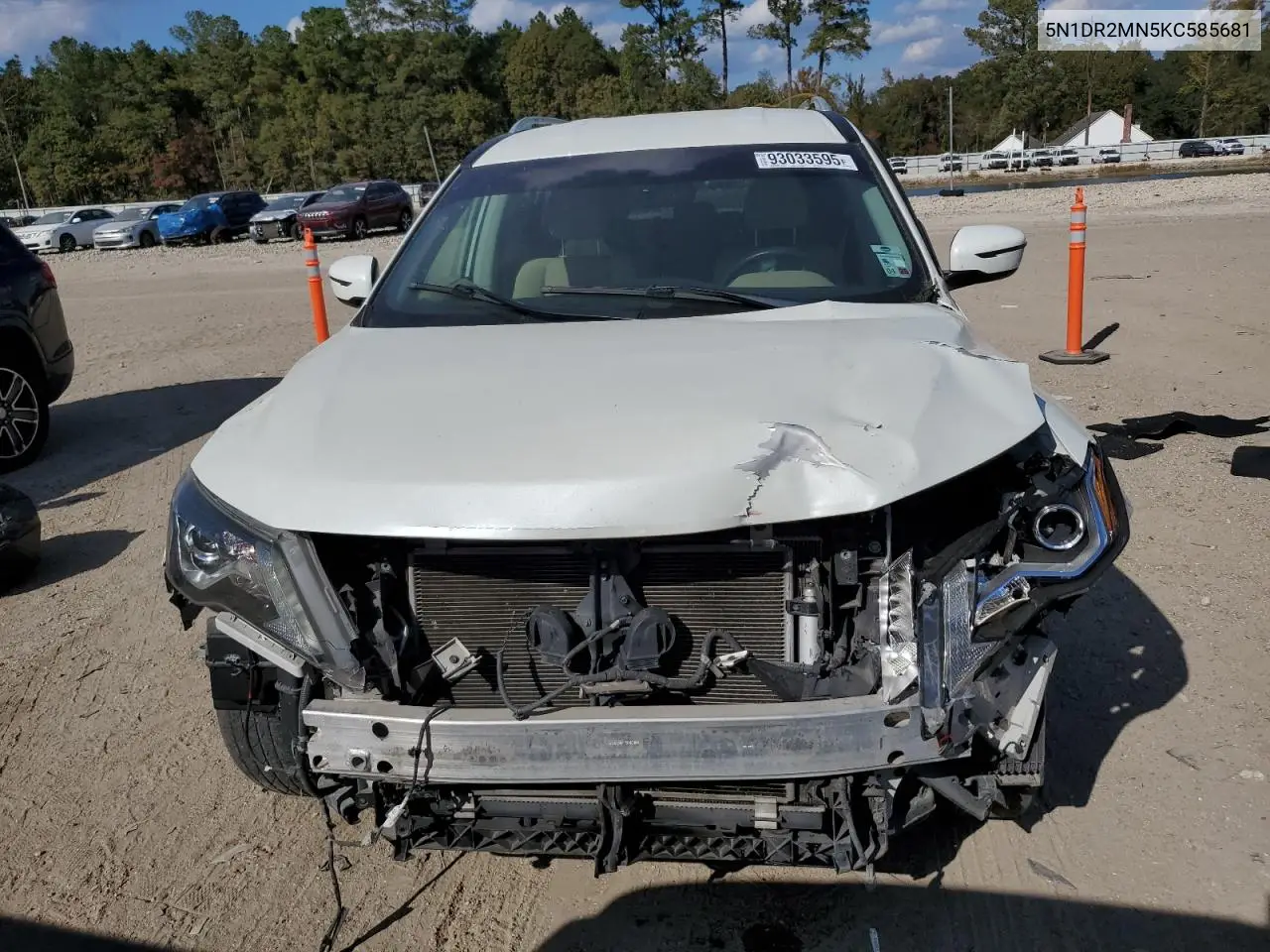 5N1DR2MN5KC585681 2019 Nissan Pathfinder S