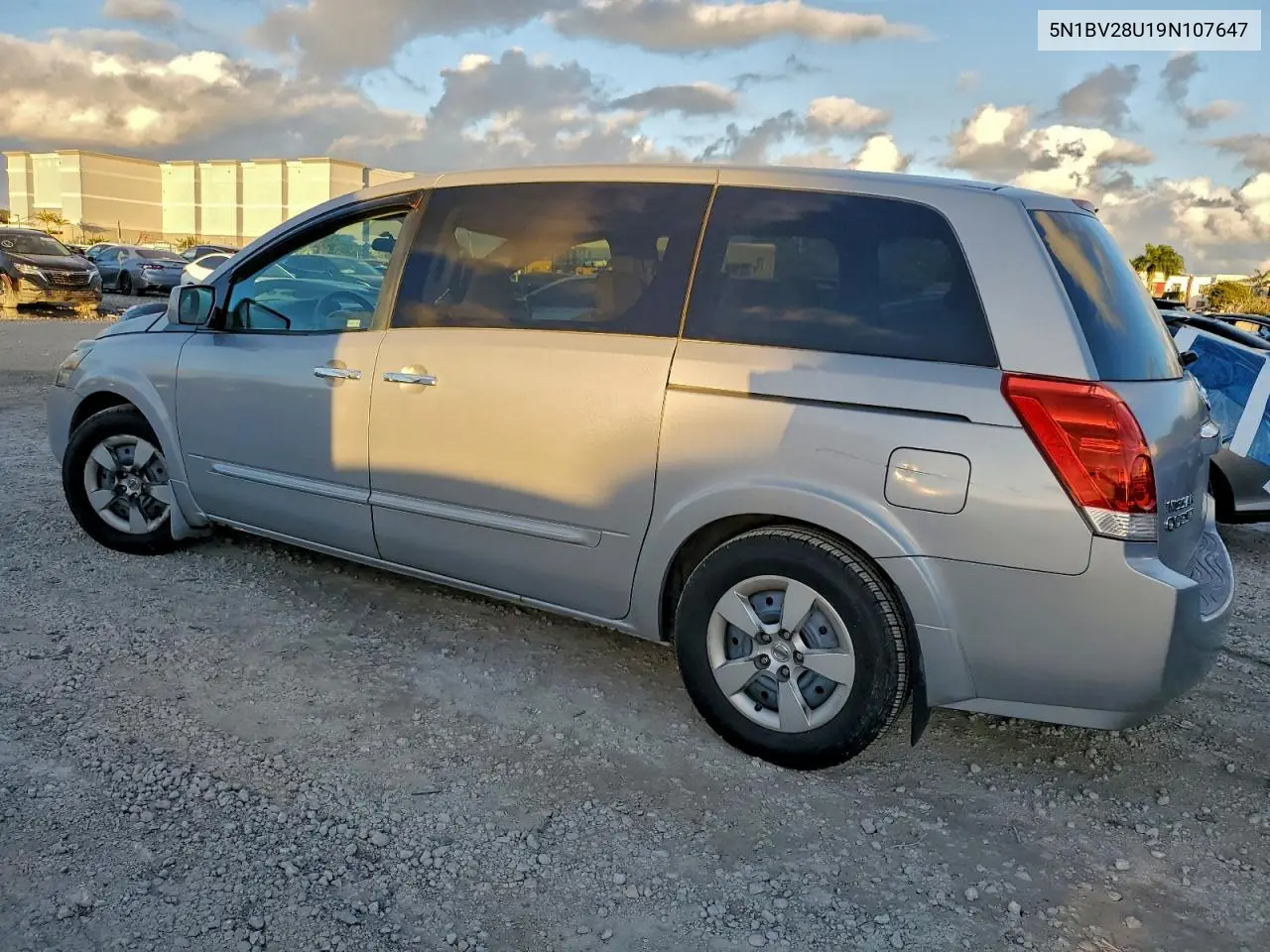 5N1BV28U19N107647 2009 Nissan Quest S