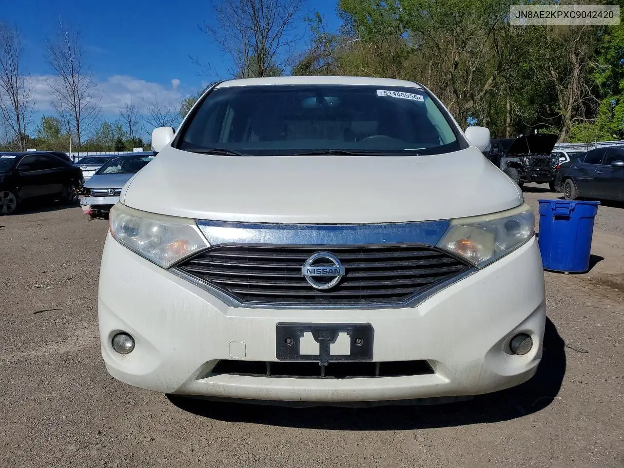 2012 Nissan Quest 3.5 S VIN: JN8AE2KPXC9042420 Lot: 51448956