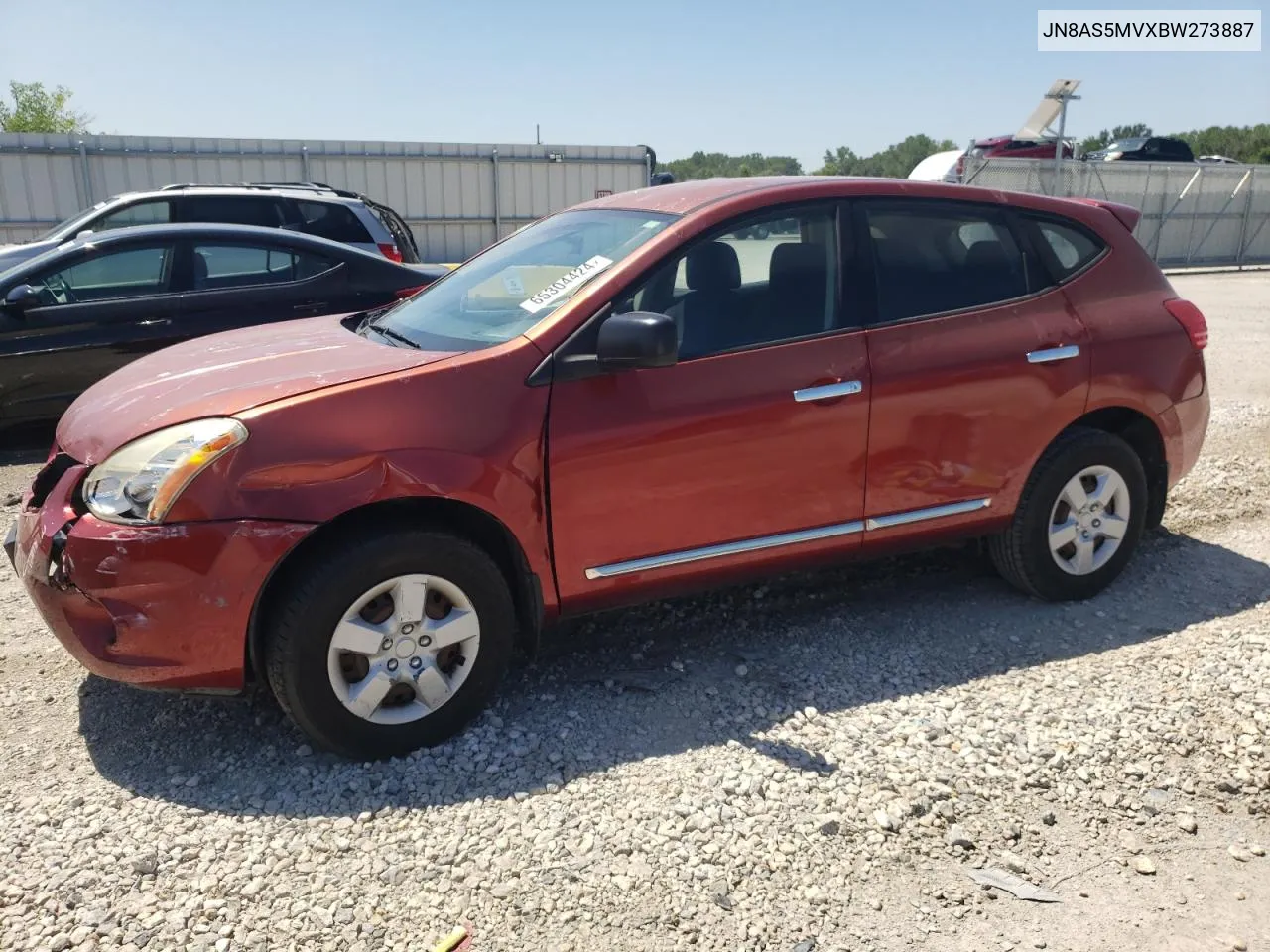 2011 Nissan Rogue S VIN: JN8AS5MVXBW273887 Lot: 65304424