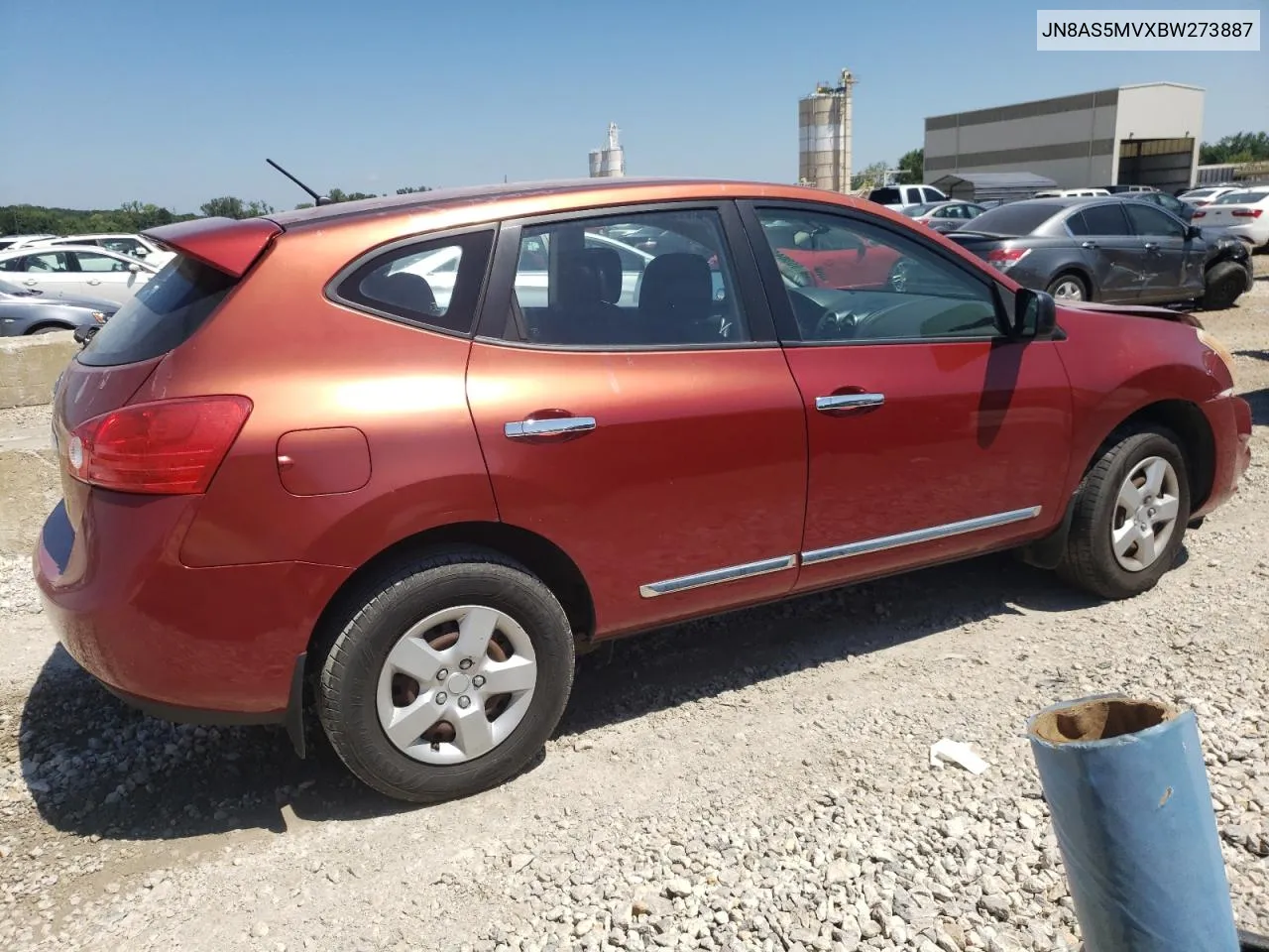 2011 Nissan Rogue S VIN: JN8AS5MVXBW273887 Lot: 65304424