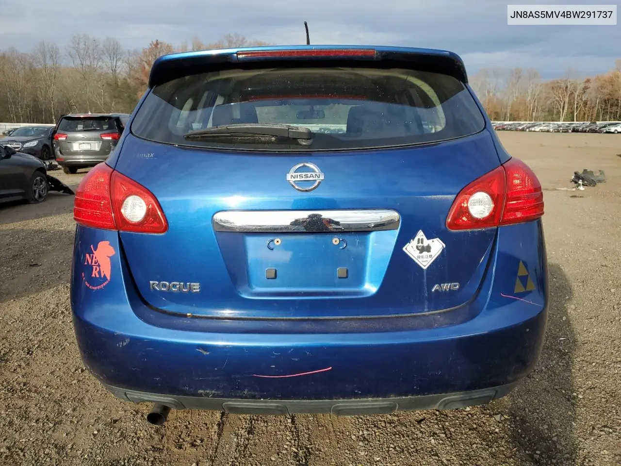 JN8AS5MV4BW291737 2011 Nissan Rogue S
