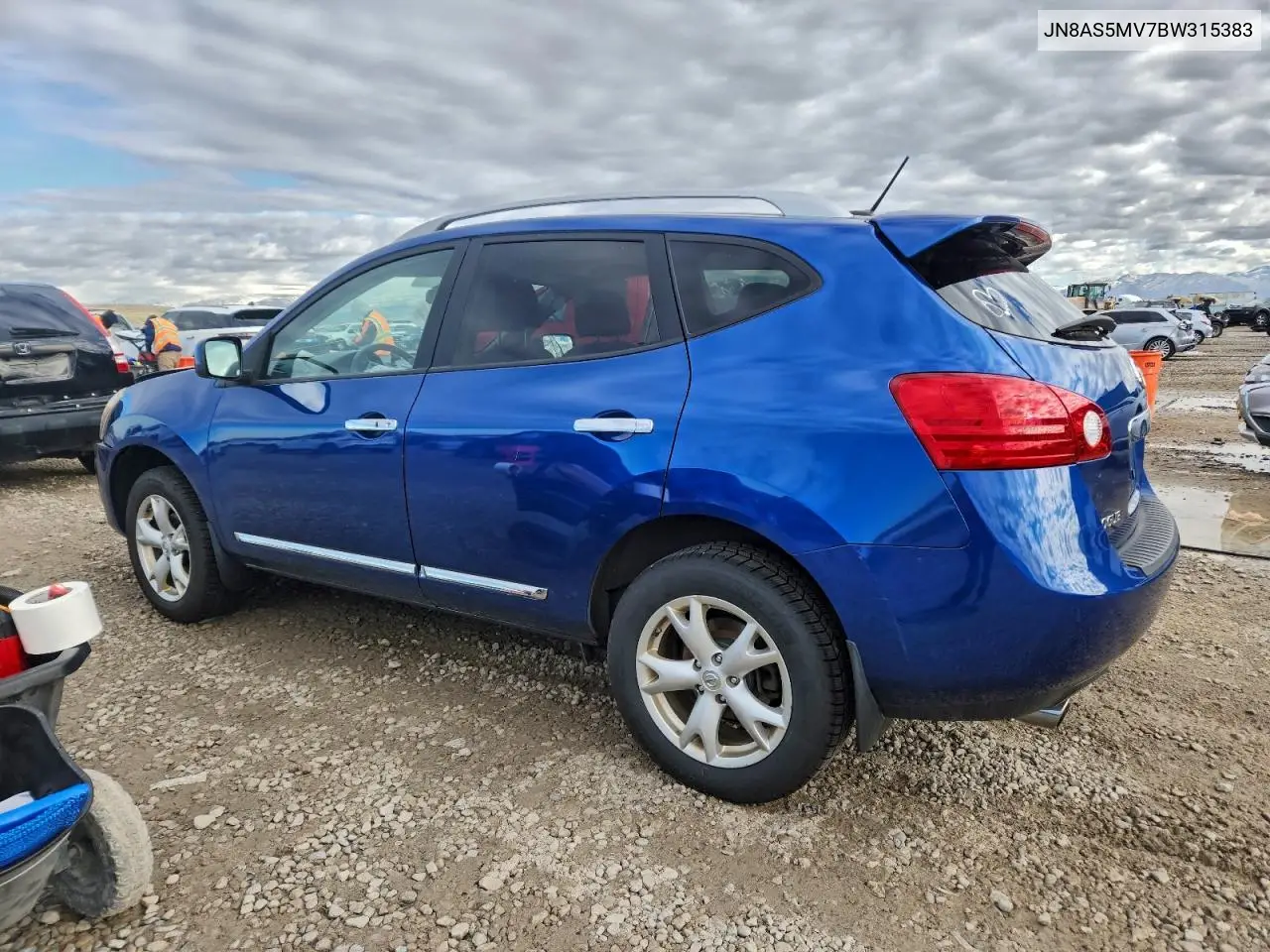JN8AS5MV7BW315383 2011 Nissan Rogue S